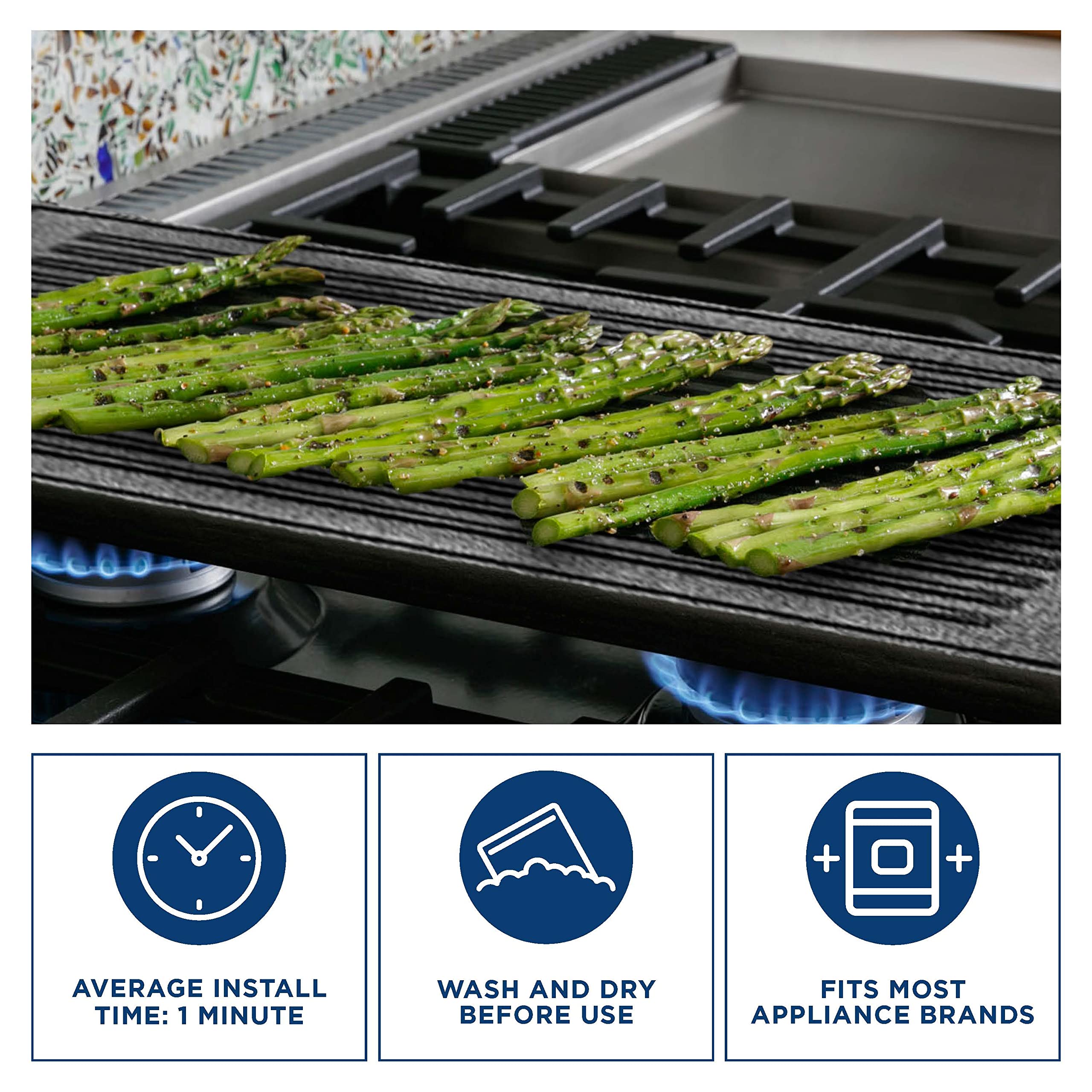 Reversible Cast Iron Griddle/Grill Combo Wb31X24998 For Cooking Products