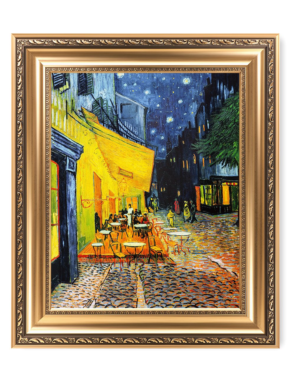 Decorarts - Cafe Terrace At Night, Vincent Van Gogh Art Reproduction. Giclee Prints Match With Golden Framed For Wall Decor. Pic