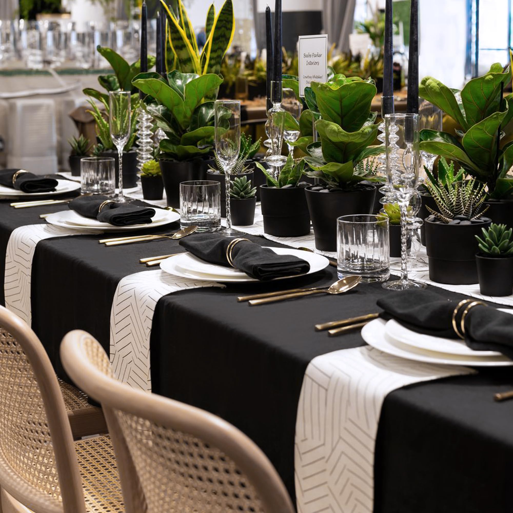 Sancua 2 Pack Black Tablecloth 60 X 120 Inch, Rectangle 8 Feet Table Cloth - Stain And Wrinkle Resistant Washable Polyester Tabl
