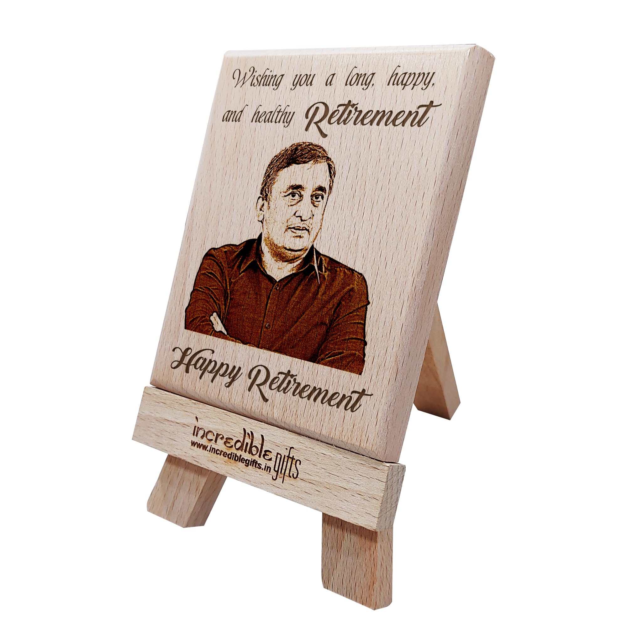 Incredible Gifts India Personalized Photo Frame For Retired Teacher (5X4 Inches, Wood), Tabletop Rectangular
