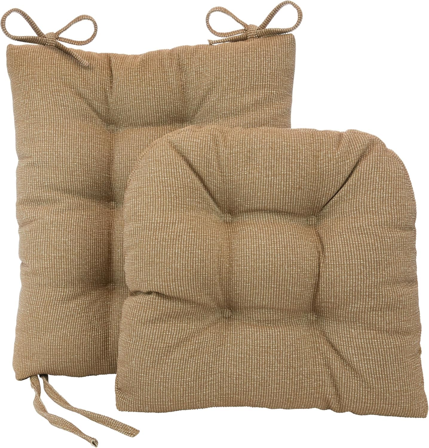 Klear Vu The Gripper Non-Slip Rocking Chair Cushion Thick, Includes Seat Pad & Back Pillow With Ties For Indoor Living Room Rock