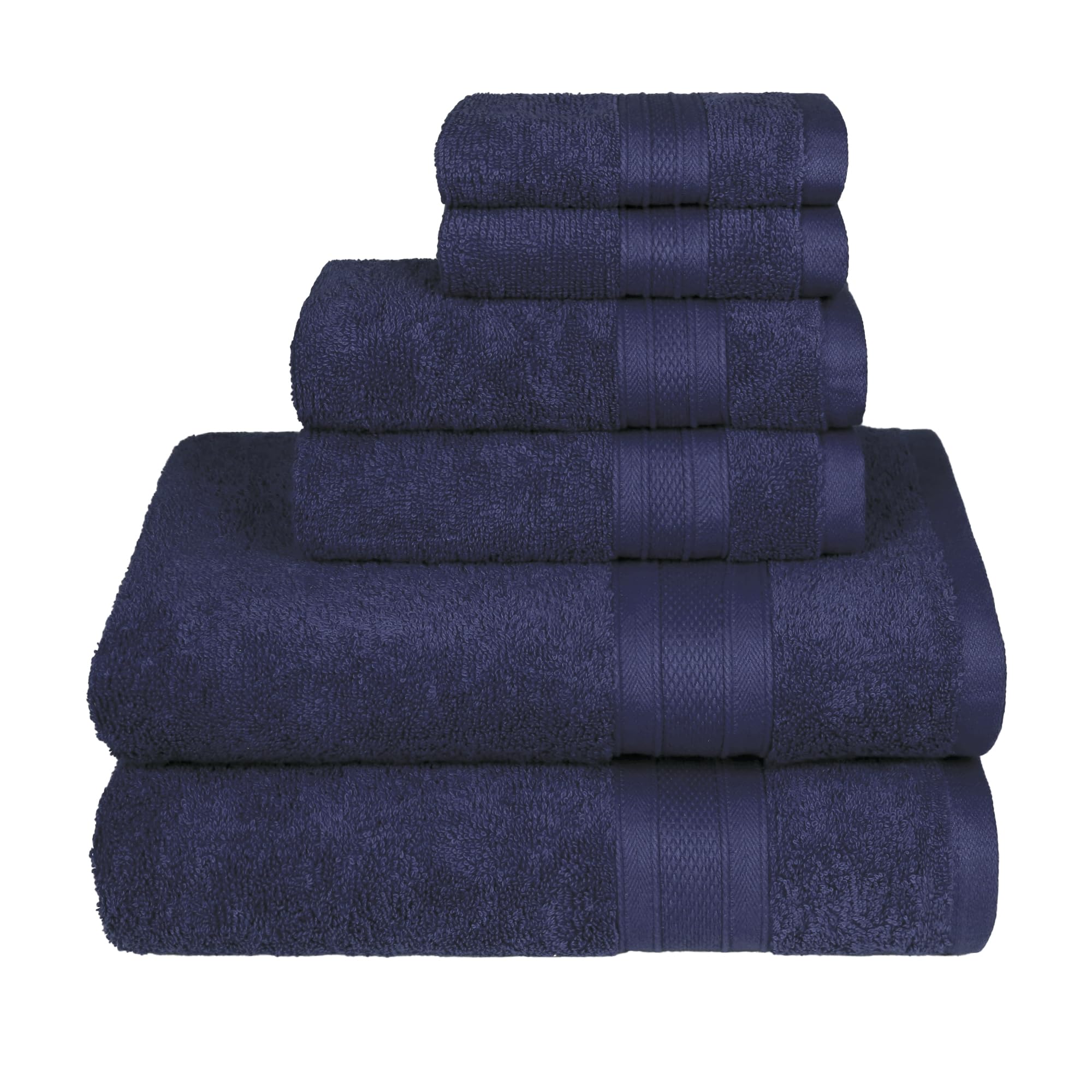 Trident Soft Comfort Air Rich Towels For Bath, 100% Cotton Towel, Super Soft, Highly Absorbent, 6 Pieces Towel Set, 500 Gsm - Na