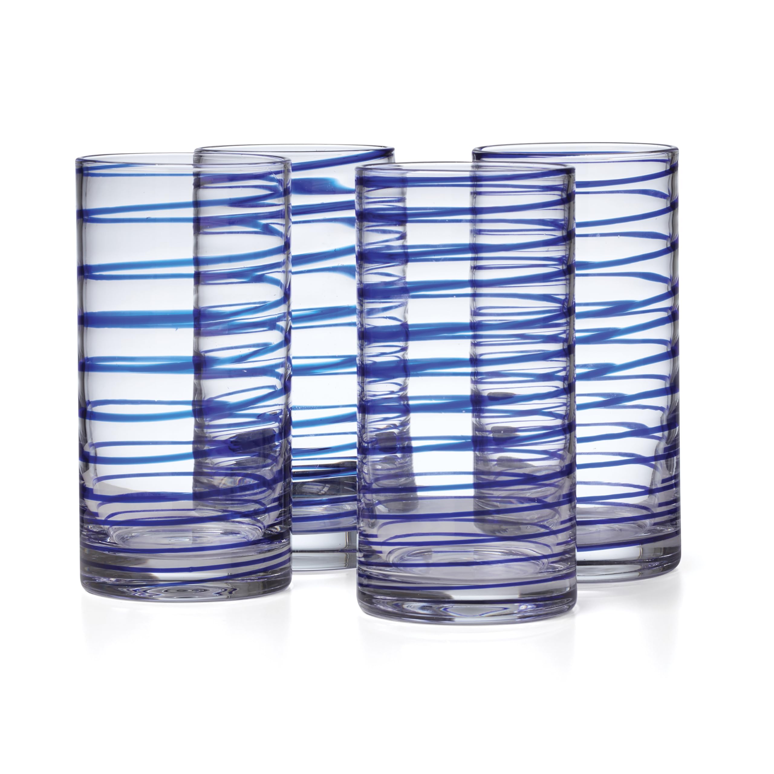 Kate Spade New York Charlotte Street 2-Piece Highball Glass Set, 1 Count (Pack Of 1), Blue