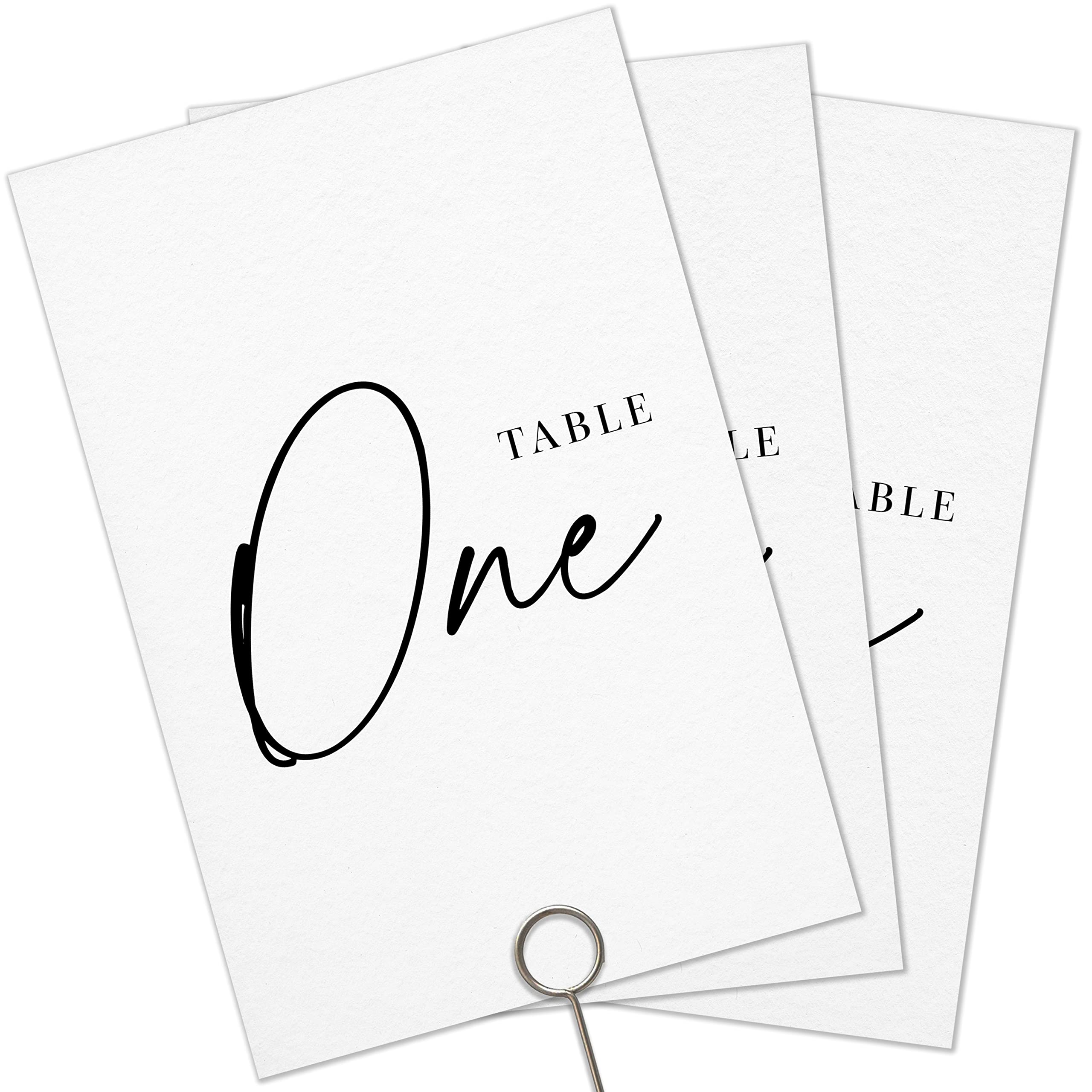 Twistionery Wedding Table Numbers - Black Table Numbers For Wedding Reception - Table Number Cards - Table Wedding Number Cards
