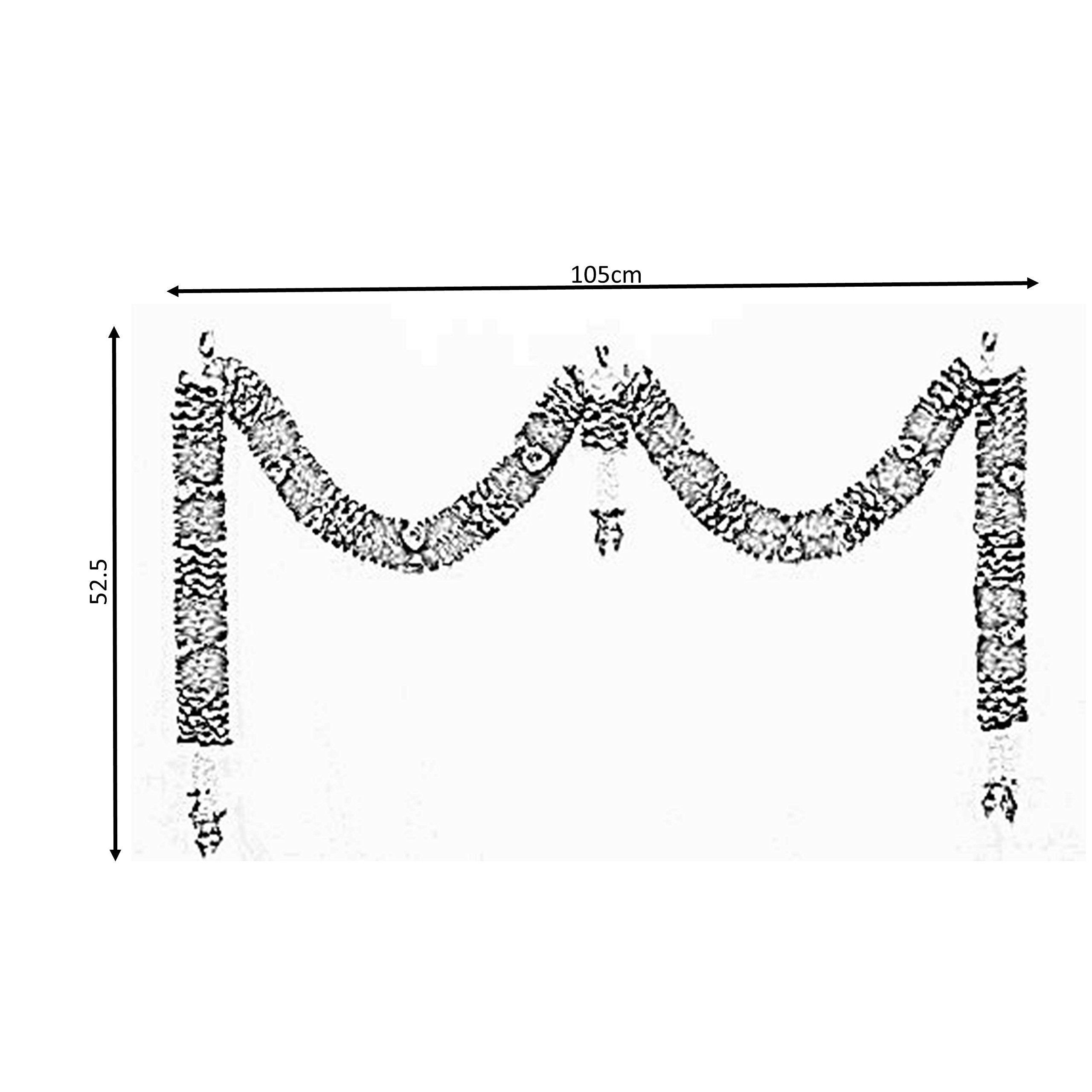 Daedal crafters- Net Ribbon with Gold Roses Door Set (Maroon with White) DC189 Hanging