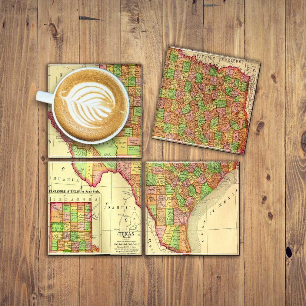 New York City Coaster Of Vintage Map (Set Of 4)