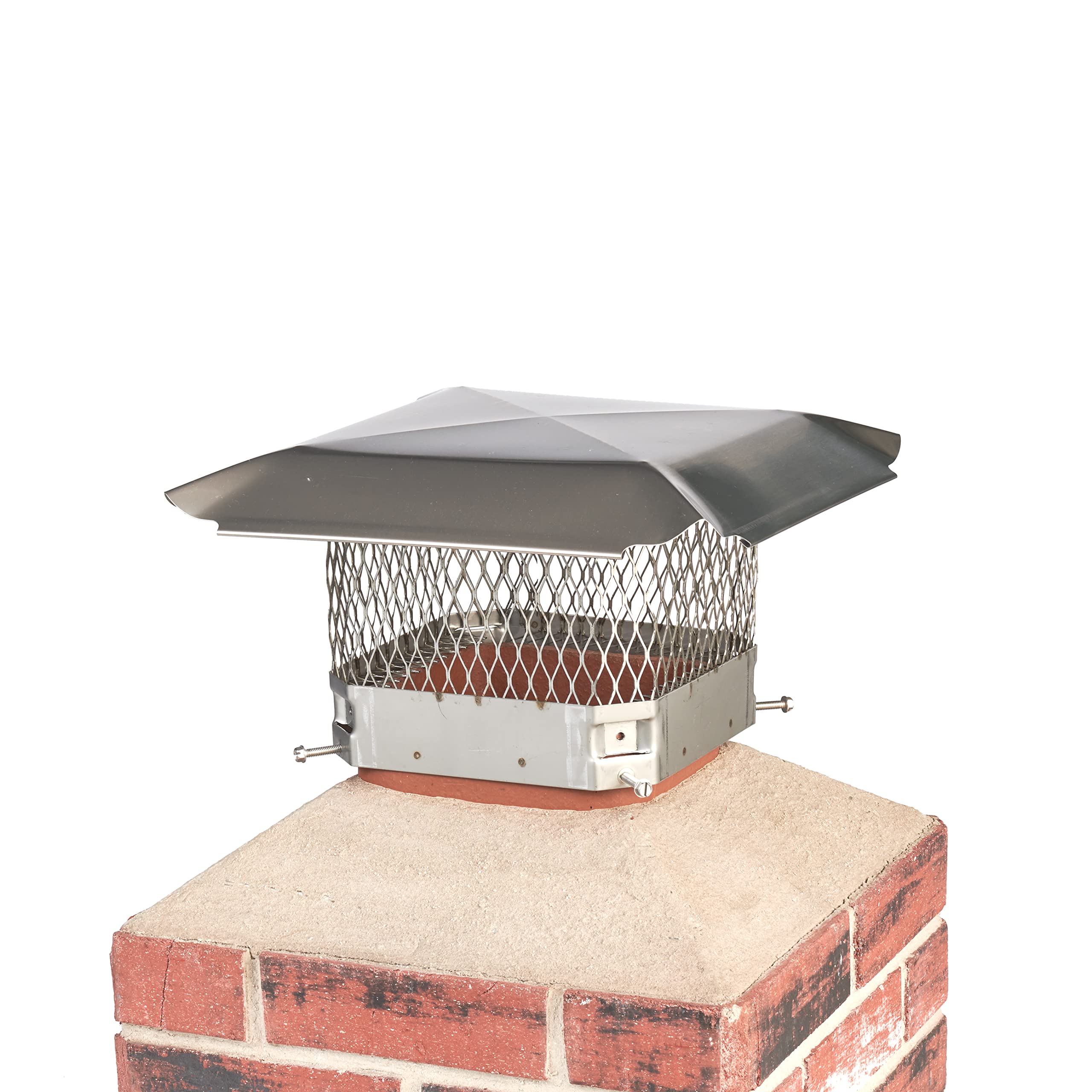 Hy-C Stainless Steel Chimney Cap - Hy-Guard Hgss99 Bolt-On Chimney Cover, Chimney Flue Cover To Fit On Existing Flue Tiles, Chim