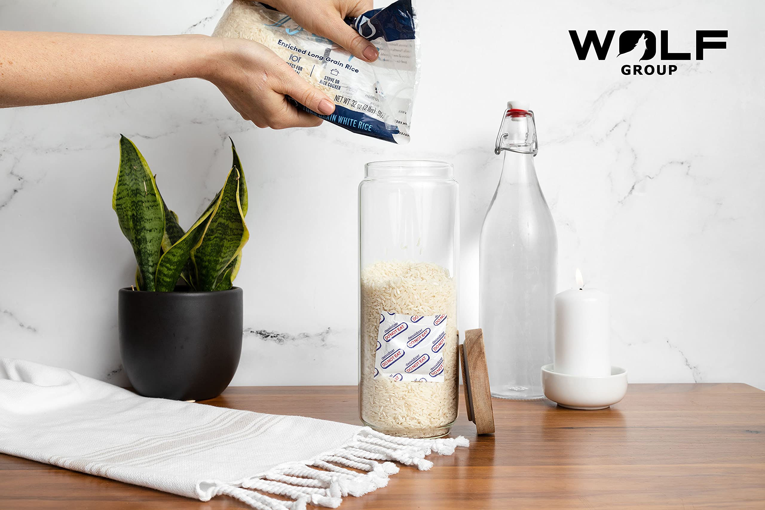 WolfGroup(30-Pack)1000cc oxygen absorbers for food storage food grade oxygen absorbers packets for Home Made Jerky and Long Term Food freshness