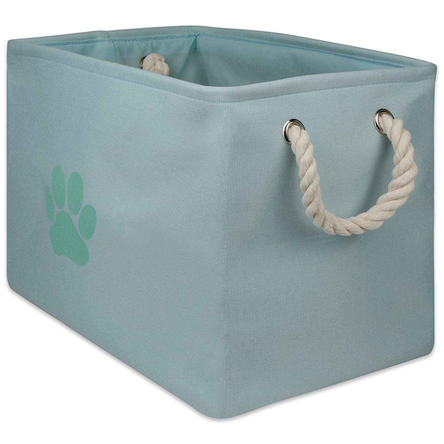 Bone Dry Pet Storage Collection Collapsible Bin  Medium Rectangle  Aqua
