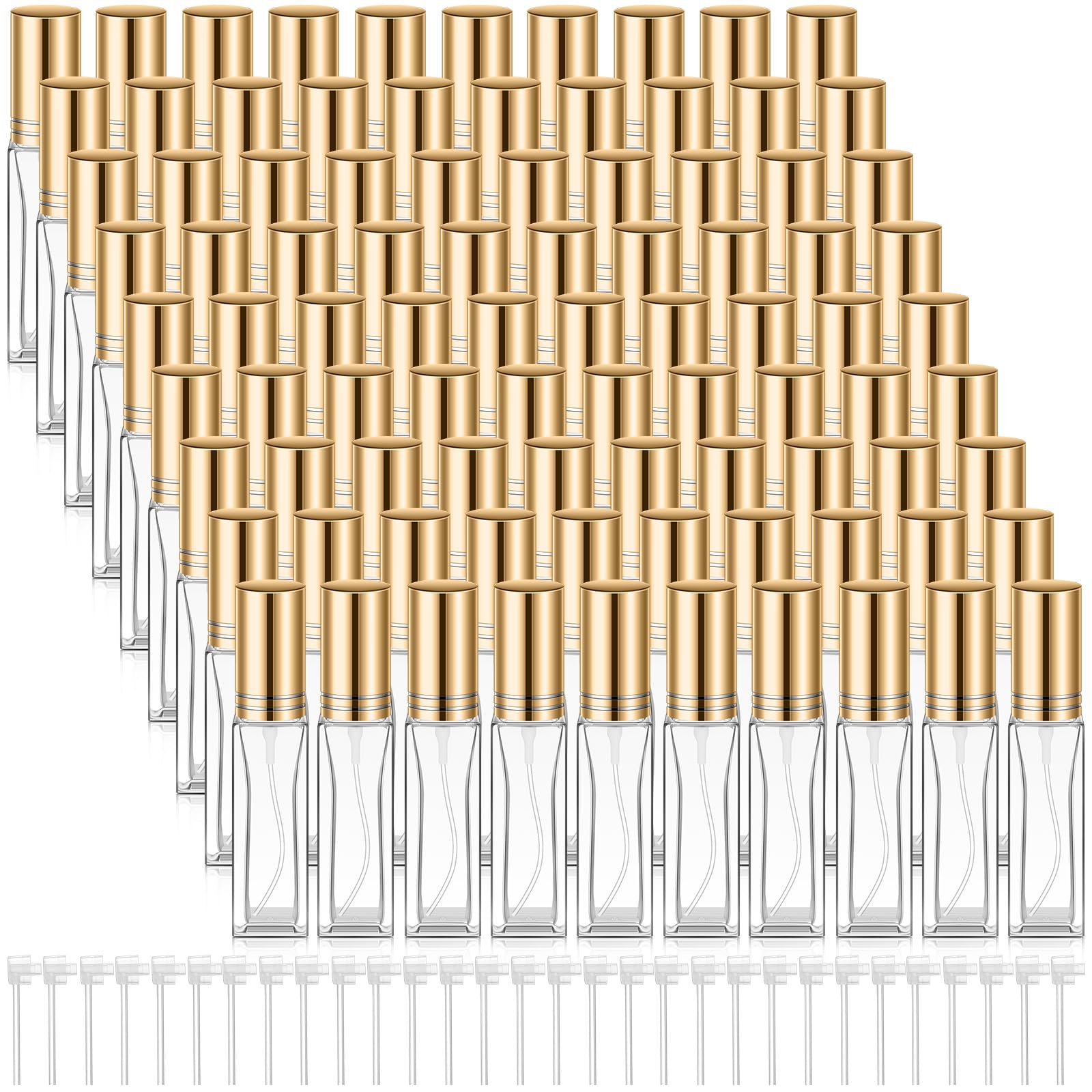 Domensi 60 Pcs Glass Perfume Bottles 20 Ml Refillable Empty Small Travel Perfume Atomizer Spray Bottle With Pump Bulk For Hair T