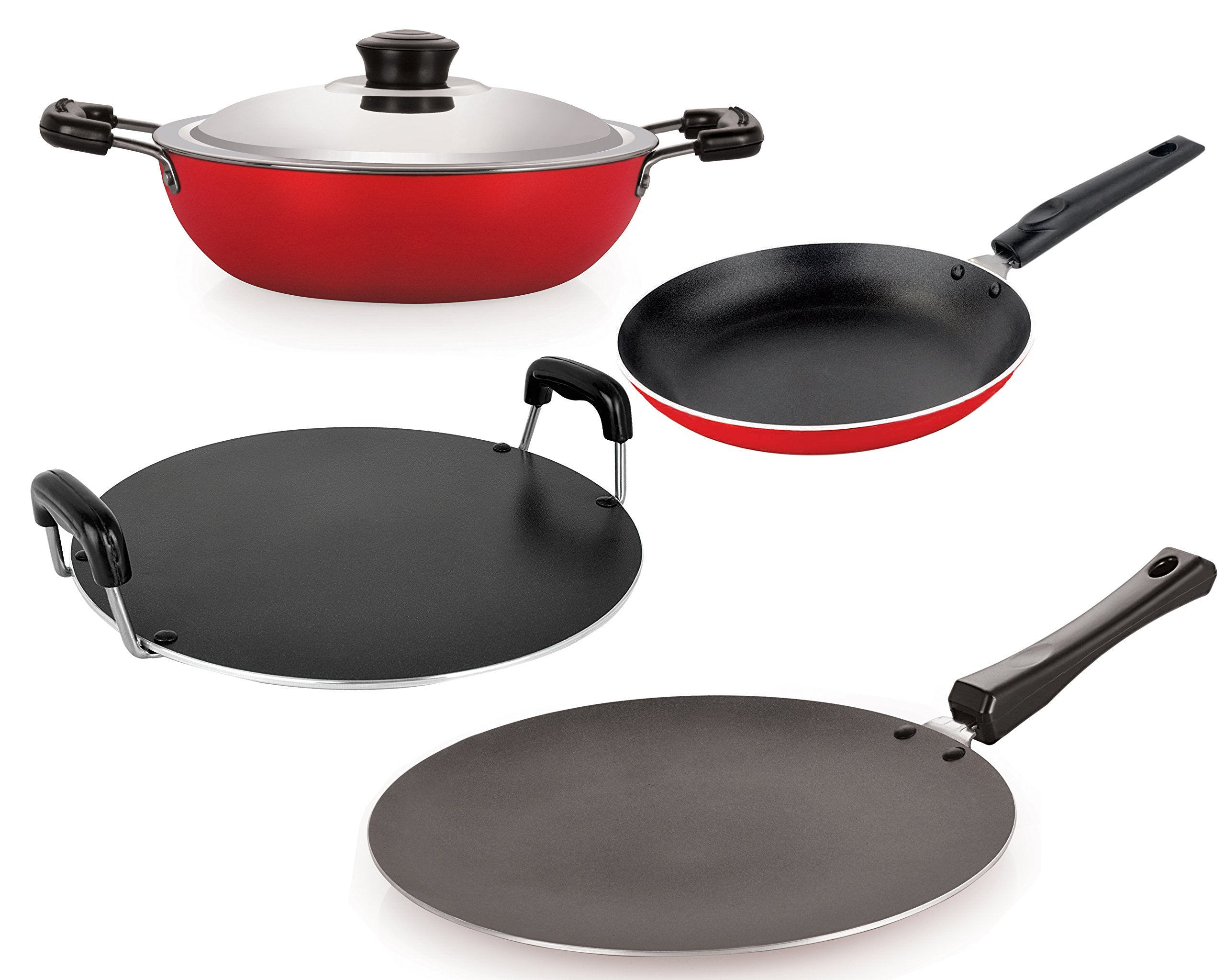 Nirlon NonStick Aluminium Chemical Free Healthy Kitchen Cooking Combo Set