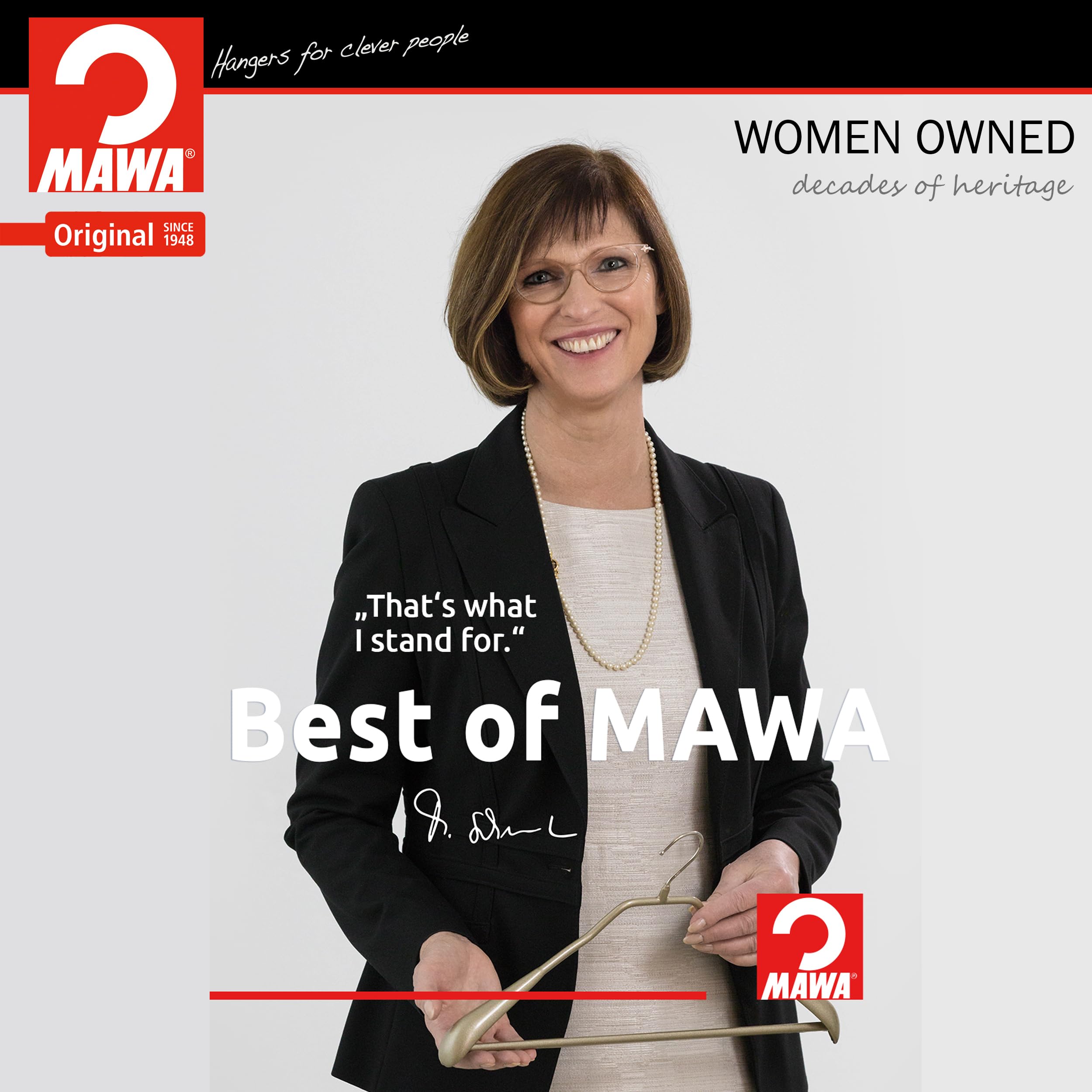 Mawa By Reston Lloyd Euro Narrow Clothing Hangers, Black, Set Of 10