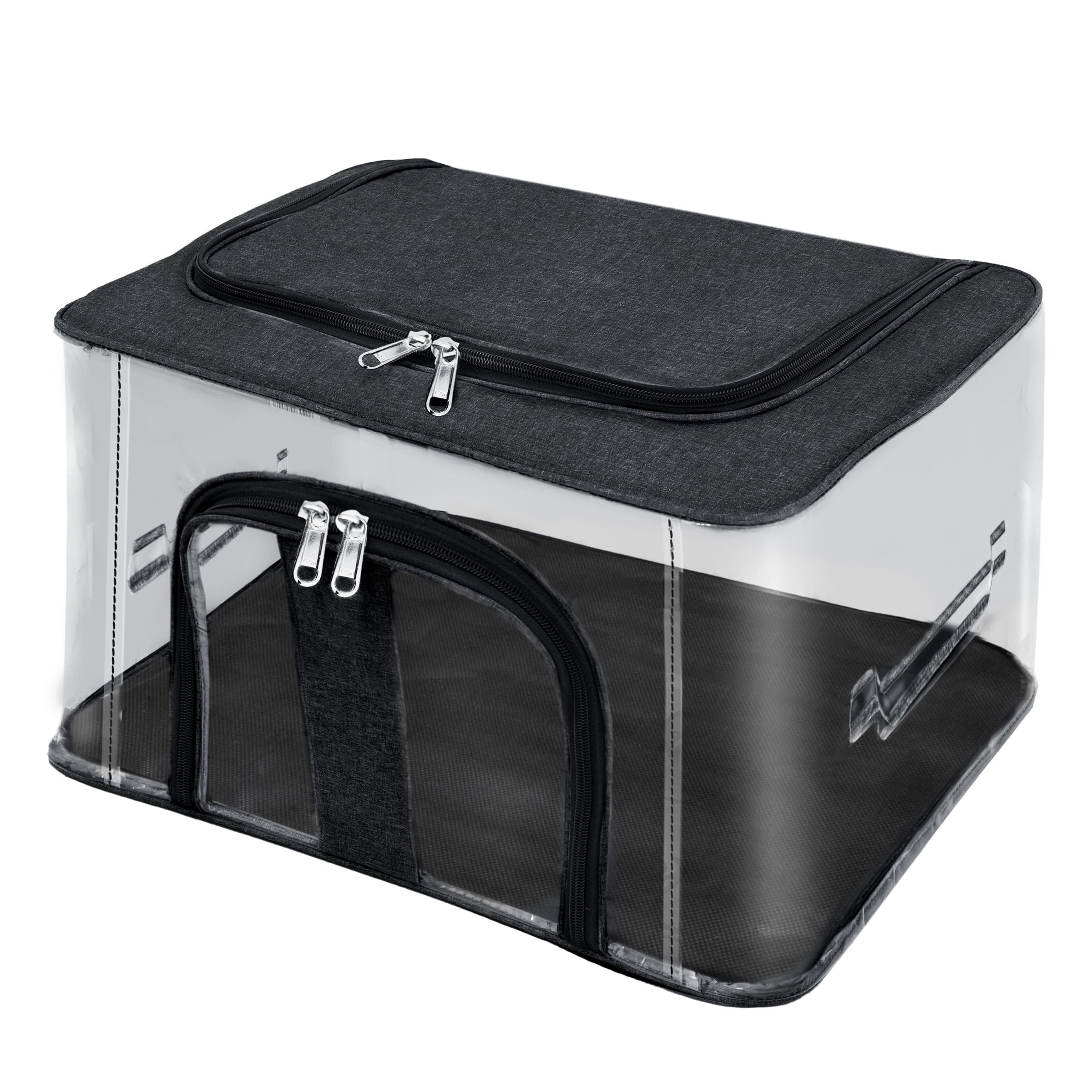 Storite Nylon 33 L Pvc Transparent Moisture Proof Storage Box For Clothes Closet Wardrobe Organizer Saree Bags For Clothes With