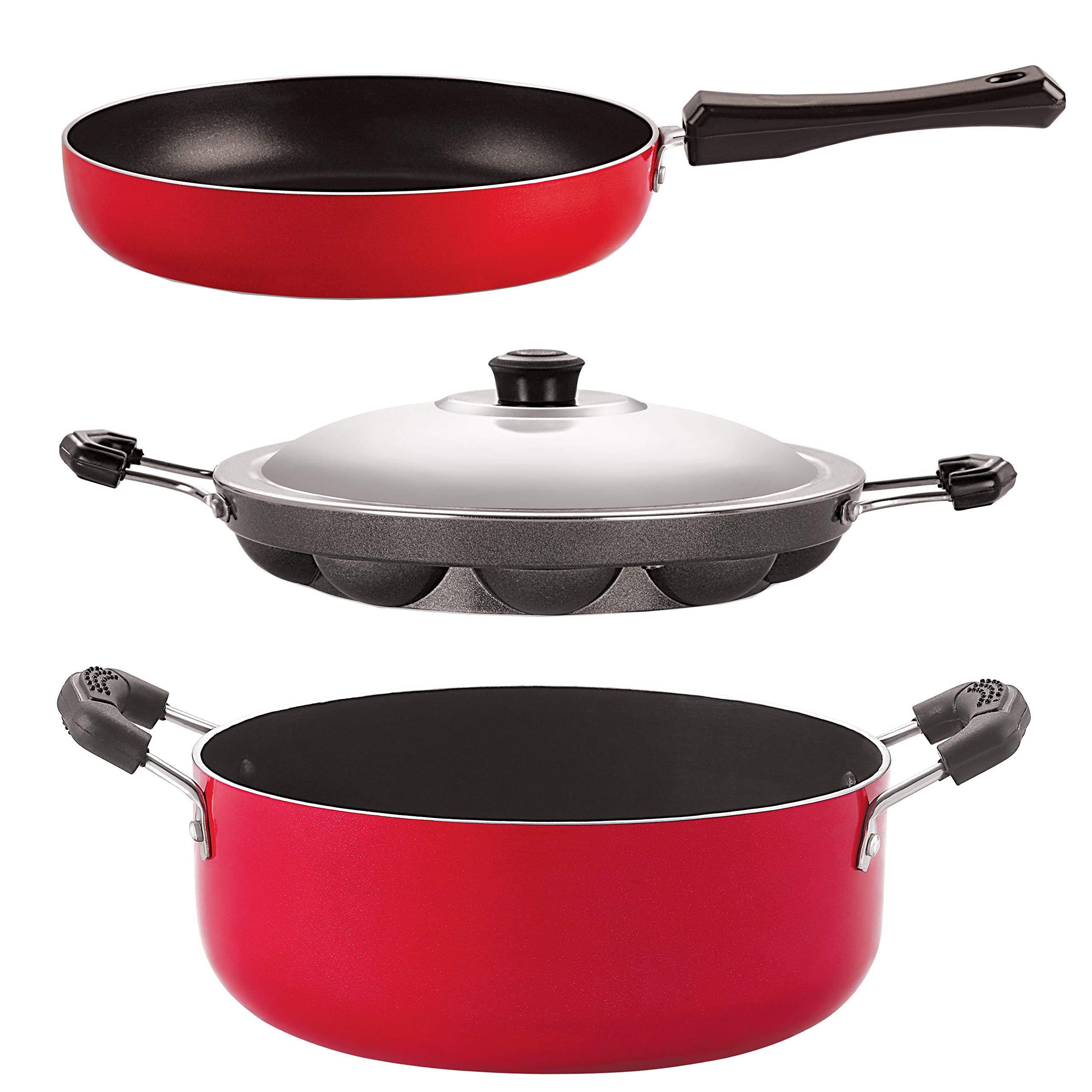 Nirlon NonStick Aluminium Heat Resistance Kitchenware Essential Set