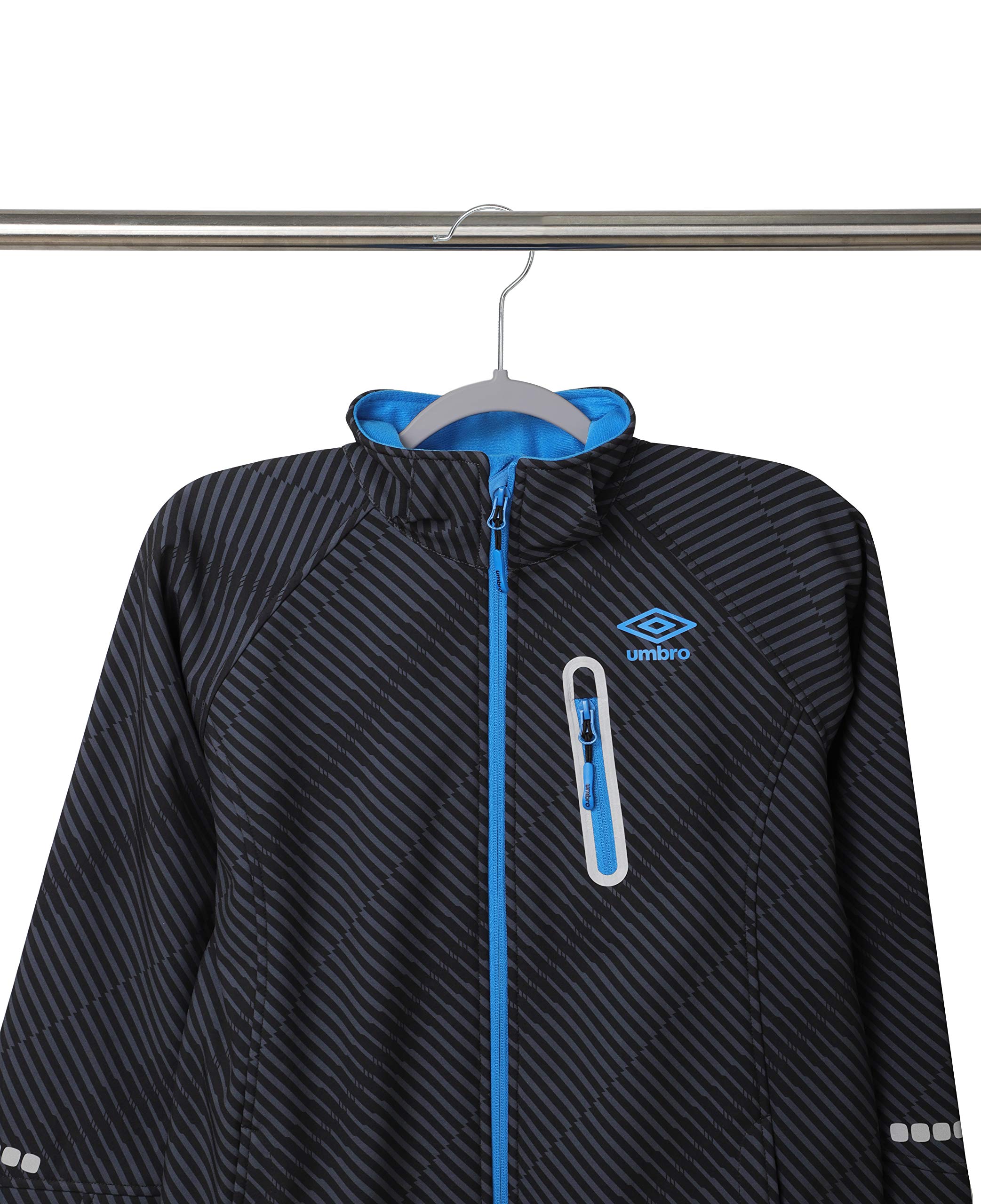 Finnhomy Heavy Duty 50 Pack Plastic Hangers, Clothes Hangers With New Generation Non-Slip Pads,Space Saving Easy Slide Organizer