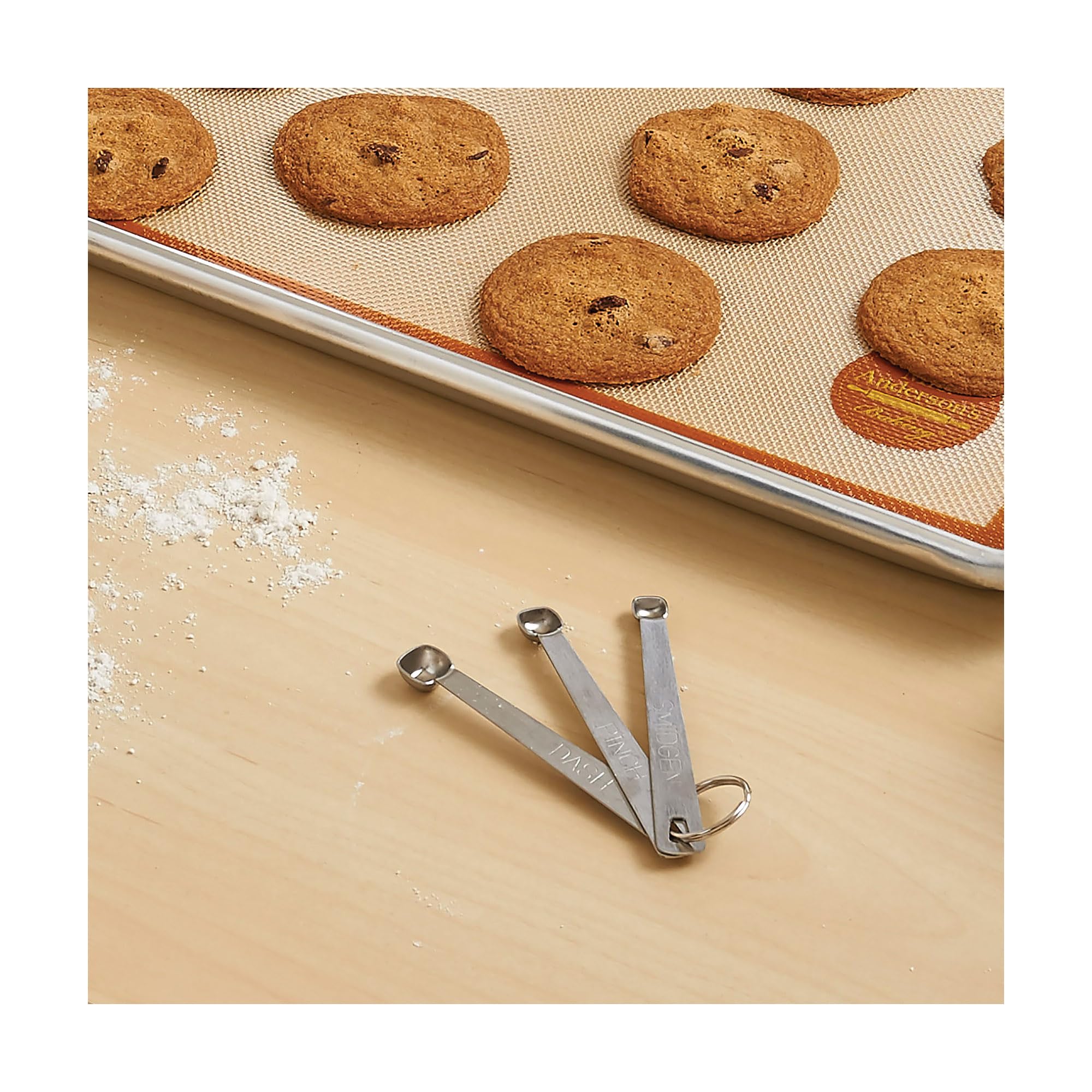 Mrs. Anderson's Baking Silver Measuring Spoons Set - Dash, Pinch, Smidgen - Model 42187