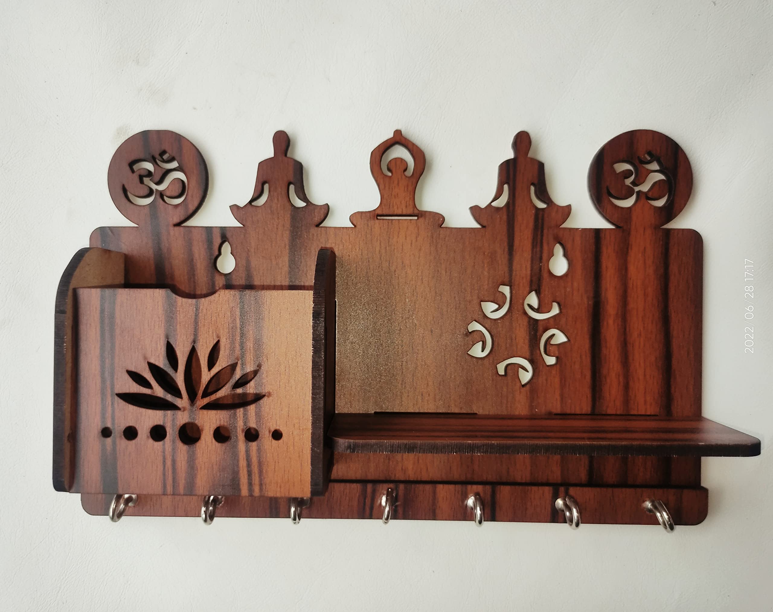 ASANKHYA Wooden Key Holder for Home Wall Stylish | Key Stand | Mobile Holder for Wall | Key Hanger | Key Chain Holders for Wall 