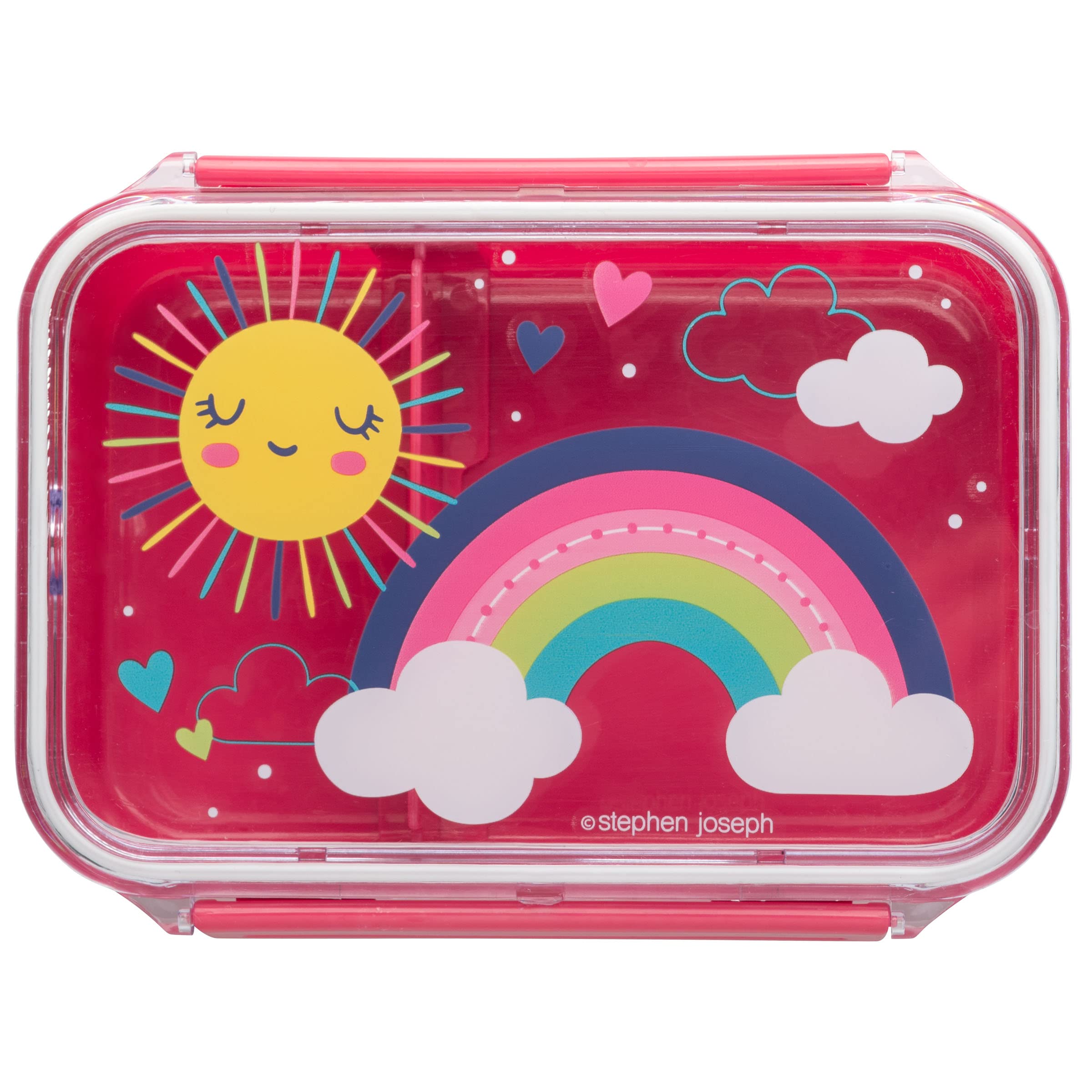 Stephen Joseph Rainbow Meal Holder, 7.125 In X 5.25 In X 2 In, Plastic, Bpa Free, Dishwasher And Microwave Safe