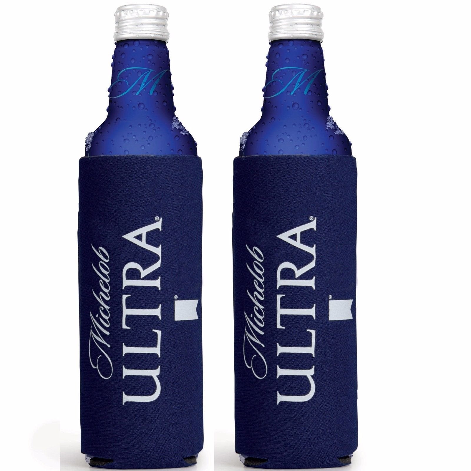 Michelob Ultra 16 Oz Slim Bottle Coolie Cooler Cruise Can- 2 Pack
