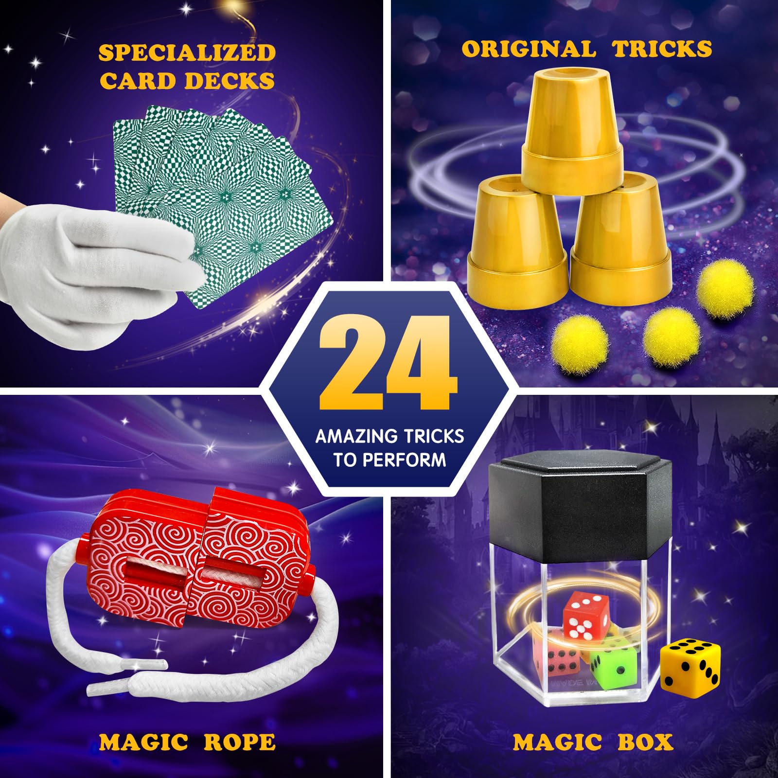 Advent Calendar 2025 Magic Set Tricks Toys for Kids to Perform with Video S-T-E-M Gifts for 8-12 Age Teen Boys and Girls Christm