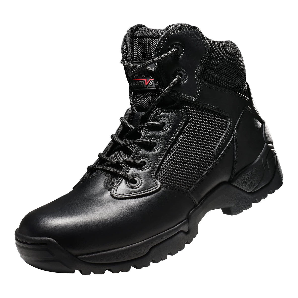Nortiv 8 Mens Military Tactical Work Boots Lightweight Hiking Motorcycle Combat Bootie Black Size 105 M Us Alloy
