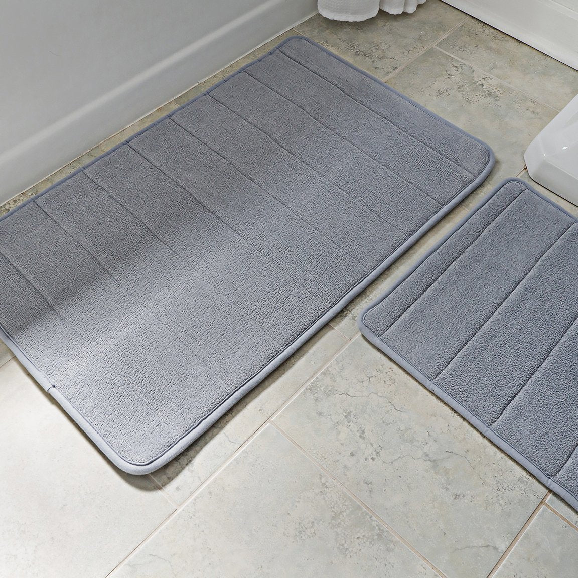 Over The Floor  Bath Mats 5-Piece Set Thick Memory Foam - Close Out Bathroom Rugs Set, Toilet Rug, Water Absorbent, Extra Soft,