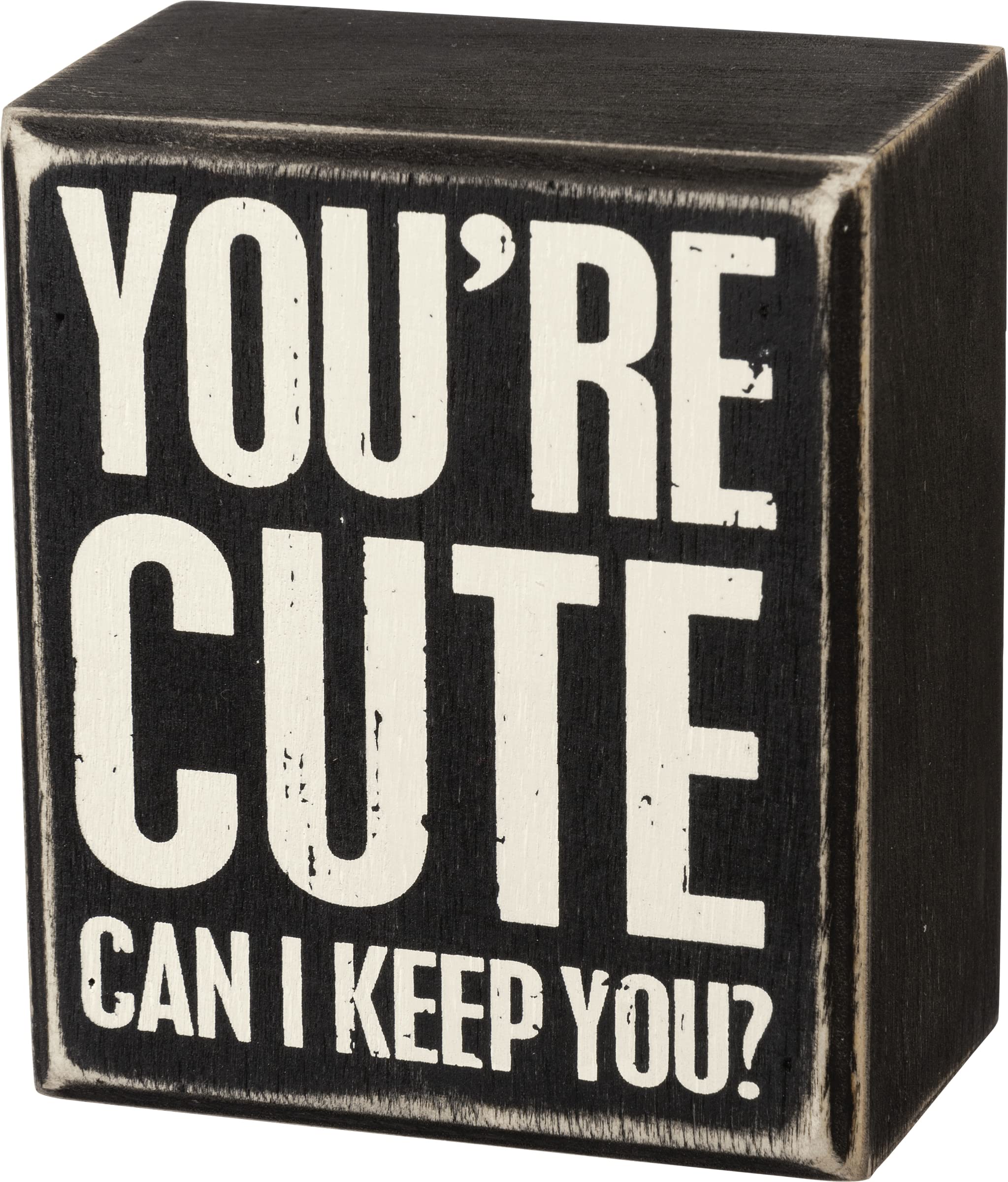 Primitives by Kathy You're Cute Can I Keep You? Home D  cor Sign