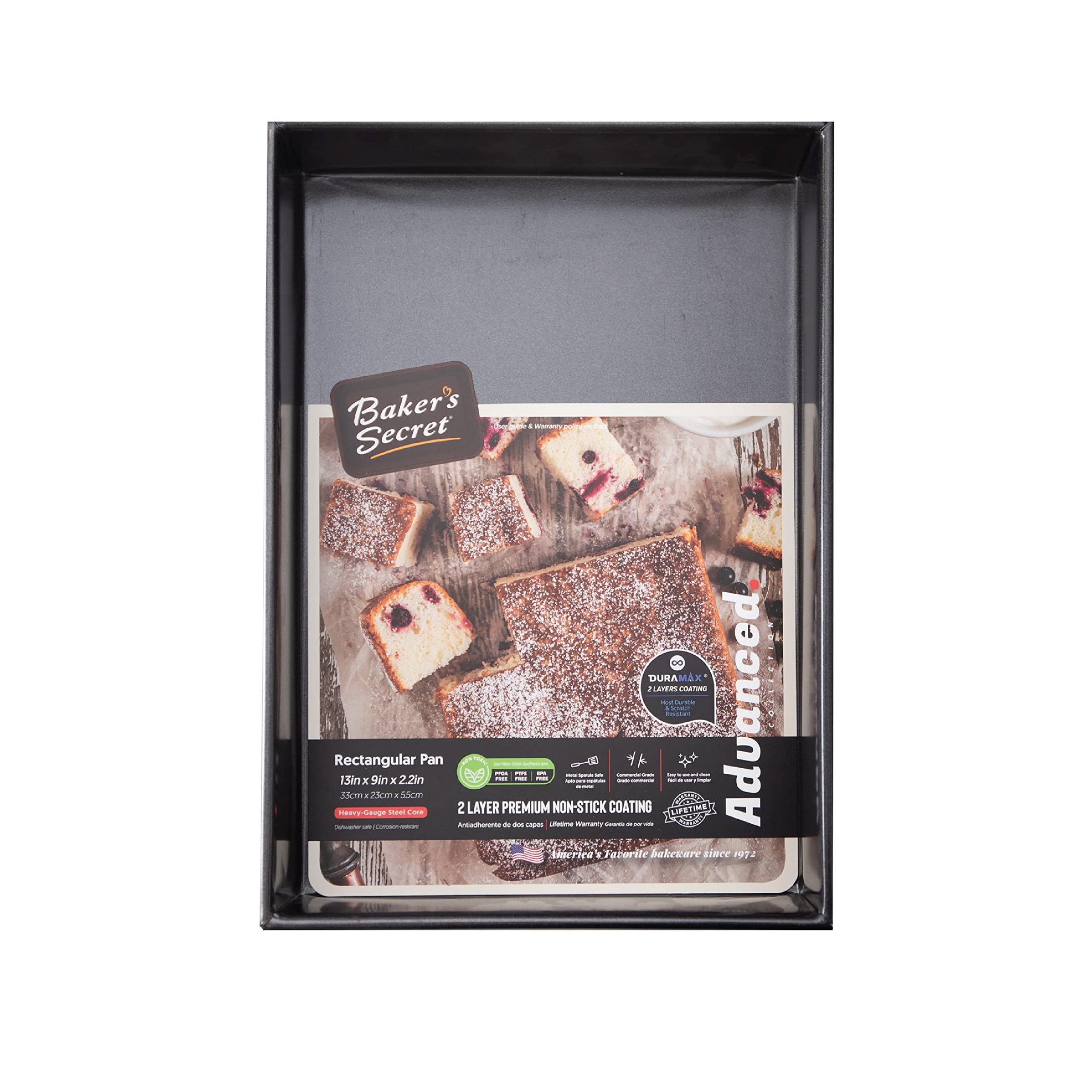 Baker'S Secret Nonstick Roaster Pan 15'' X 9'' Curved Corners, 0.9Mmm Thick Carbon Steel Oven Roasting Pan 2 Layers Food-Grade C