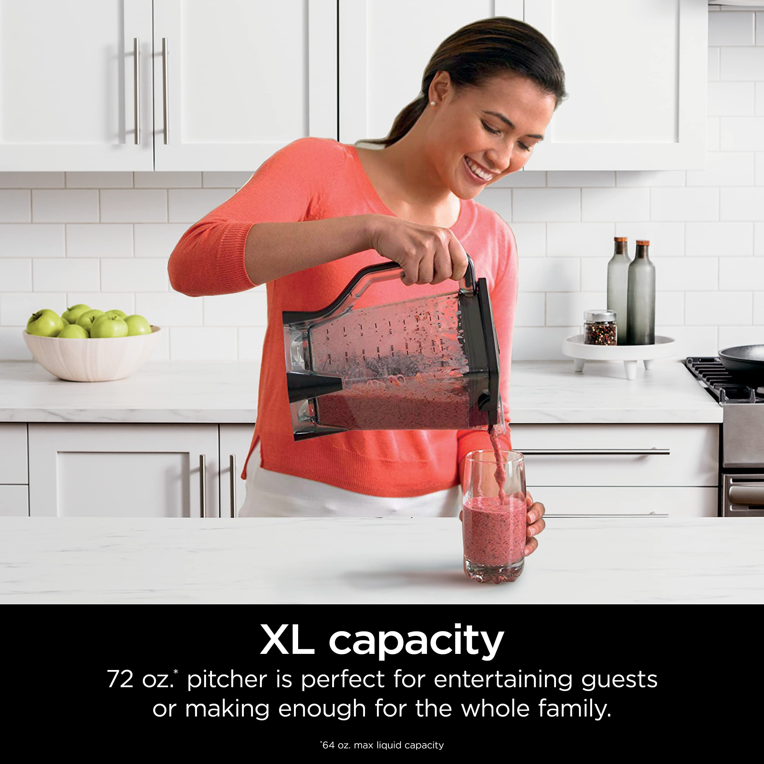 Ninja Bl610 Professional 72 Oz Countertop 1000-Watt Base And Total Crushing Technology For Smoothies, Ice And Frozen Fruit, Blac