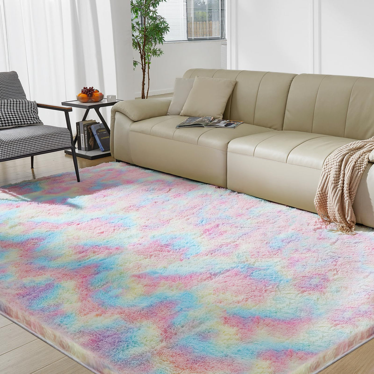 Ultra Soft Rug For Living Room, 8X10 Fluffy Shag Area Rug For Bedroom ...
