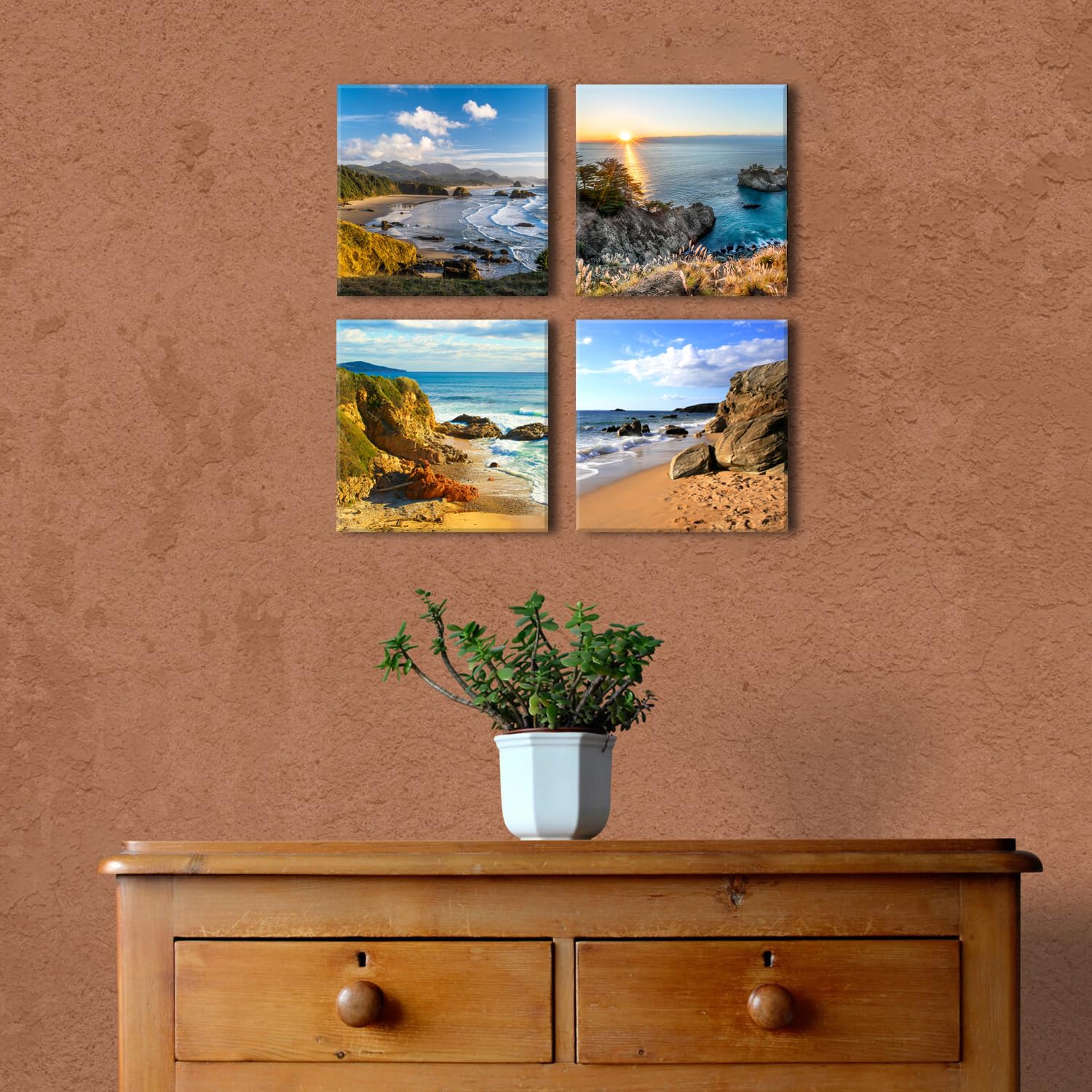 Oregon Coast Beach Wall Art Nature Landscape Pictures For Living Room Ocean Scenery Posters Bathroom Decor Coastal Seascape Canv