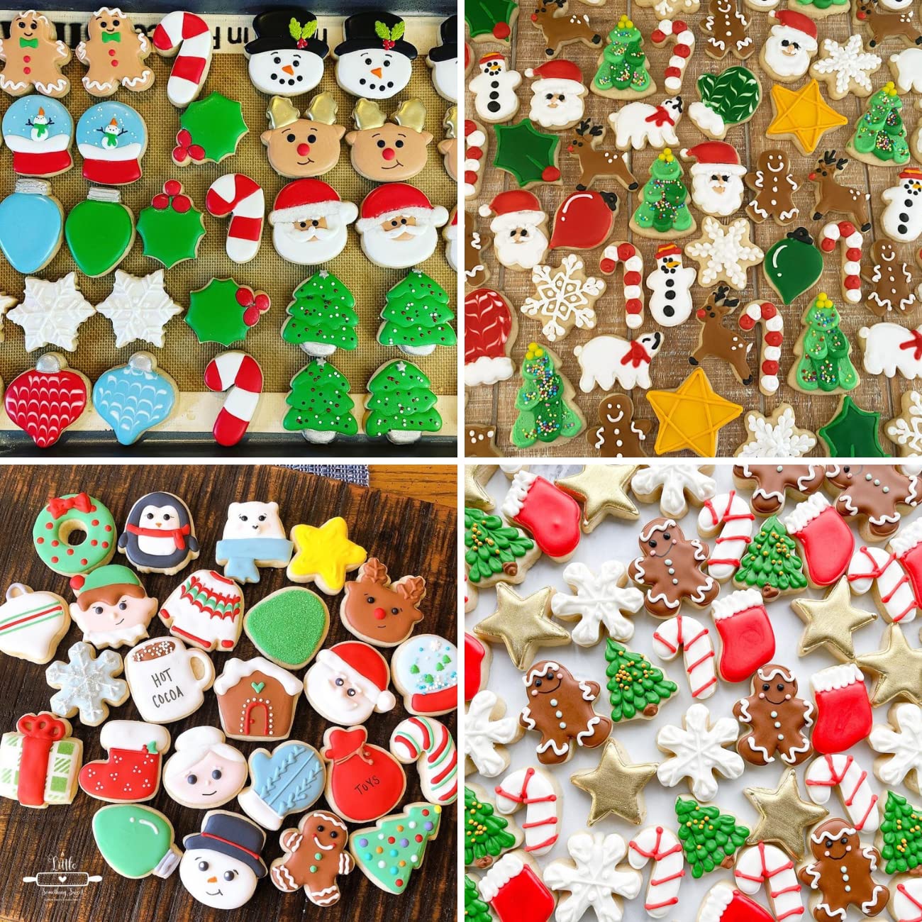 Christmas Cookie Cutters Set,20Pcs Mini Christmas Cookie Cutters Stainless Steel Gingerbread Man Tree Snowflake Candy Cane Santa
