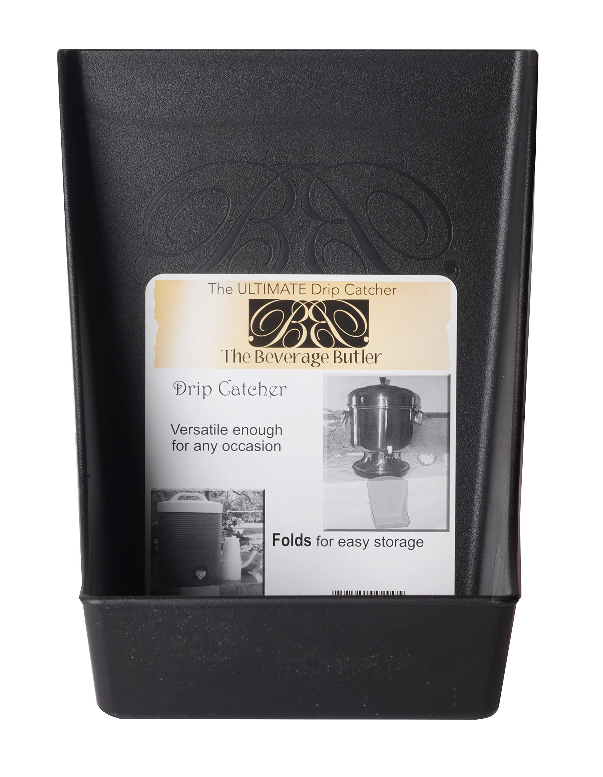 Beverage Butler The Drip Catcher (Black) - For Use Under Beverage Dispensers And Drink Coolers