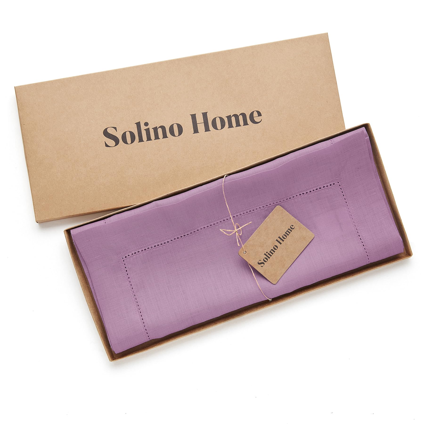 Solino Home Linen Violet Table Runner 108 Inches Long - 100% Pure Linen Classic Hemstitch Dining Table Runner 14 X 108 Inch Idea