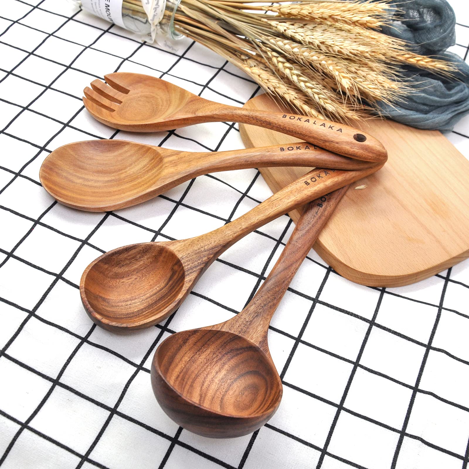 Wooden Spoons For Cooking,11 Pcs Wooden Kitchen Utensils Set Wooden Utensils For Cooking Wooden Cooking Utensils Wooden Spatulas