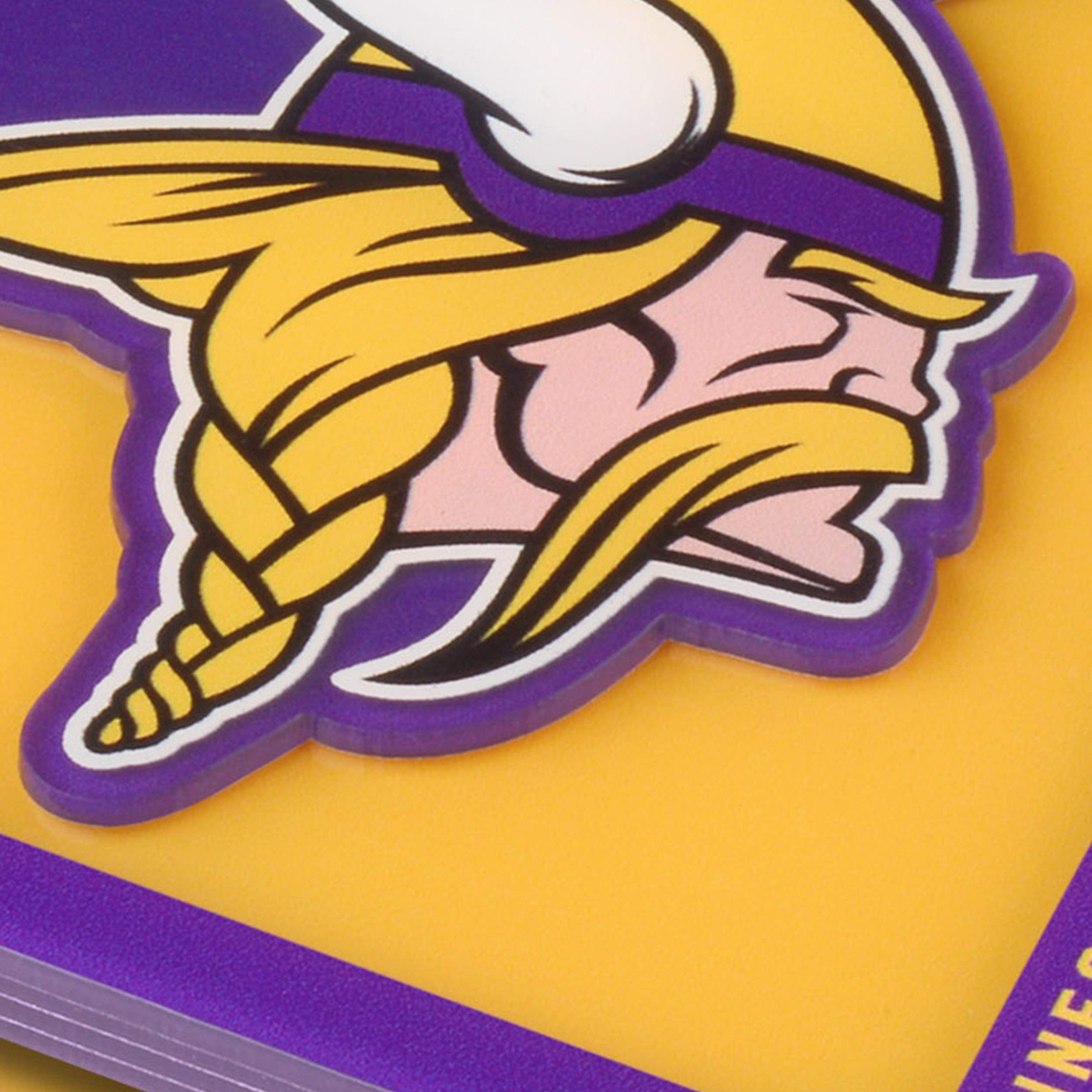 Youthefan Nfl Minnesota Vikings 3D Logo Series Coasters 4'' X 4''