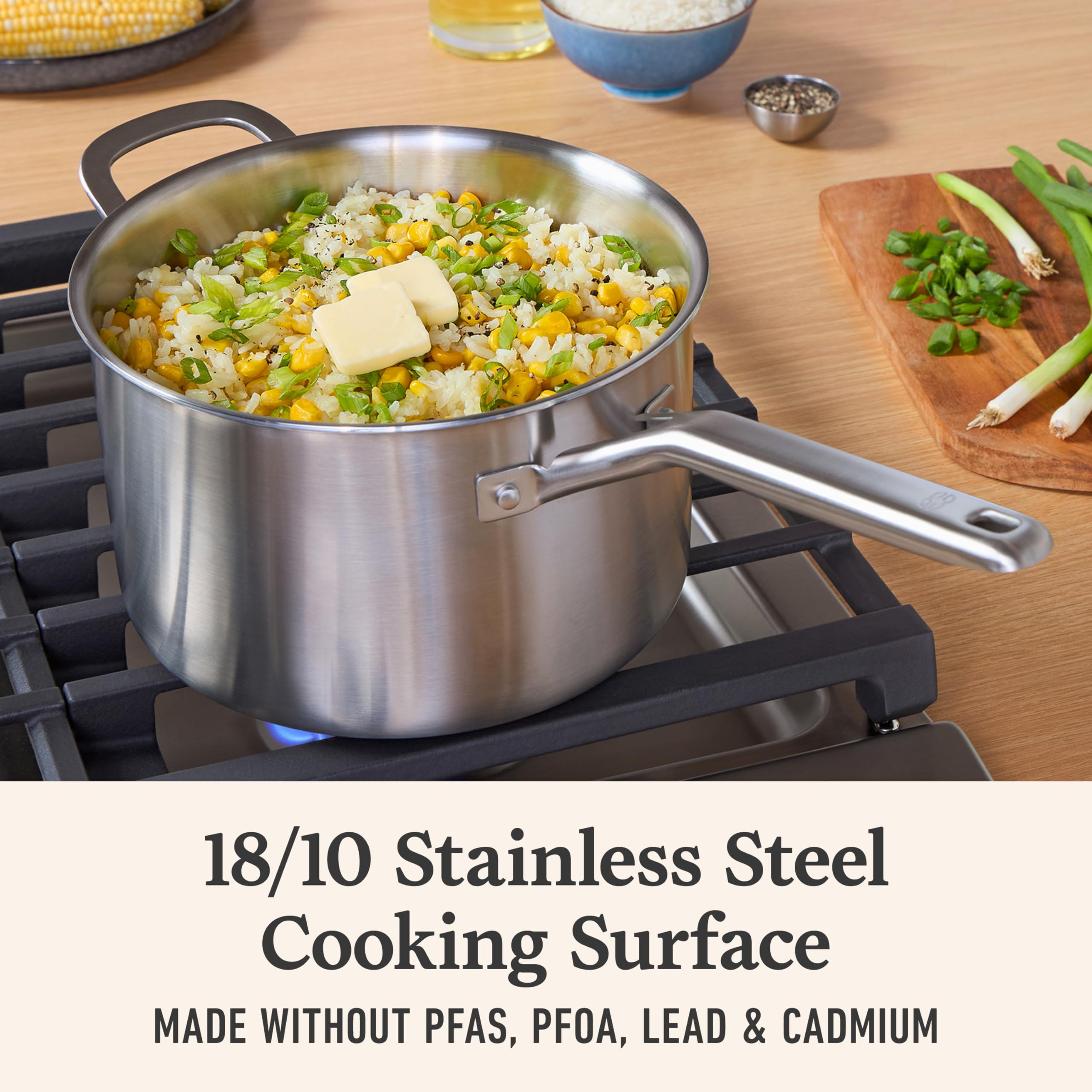 Calphalon Stainless Steel 4.5-Qt Sauce Pan with Lid