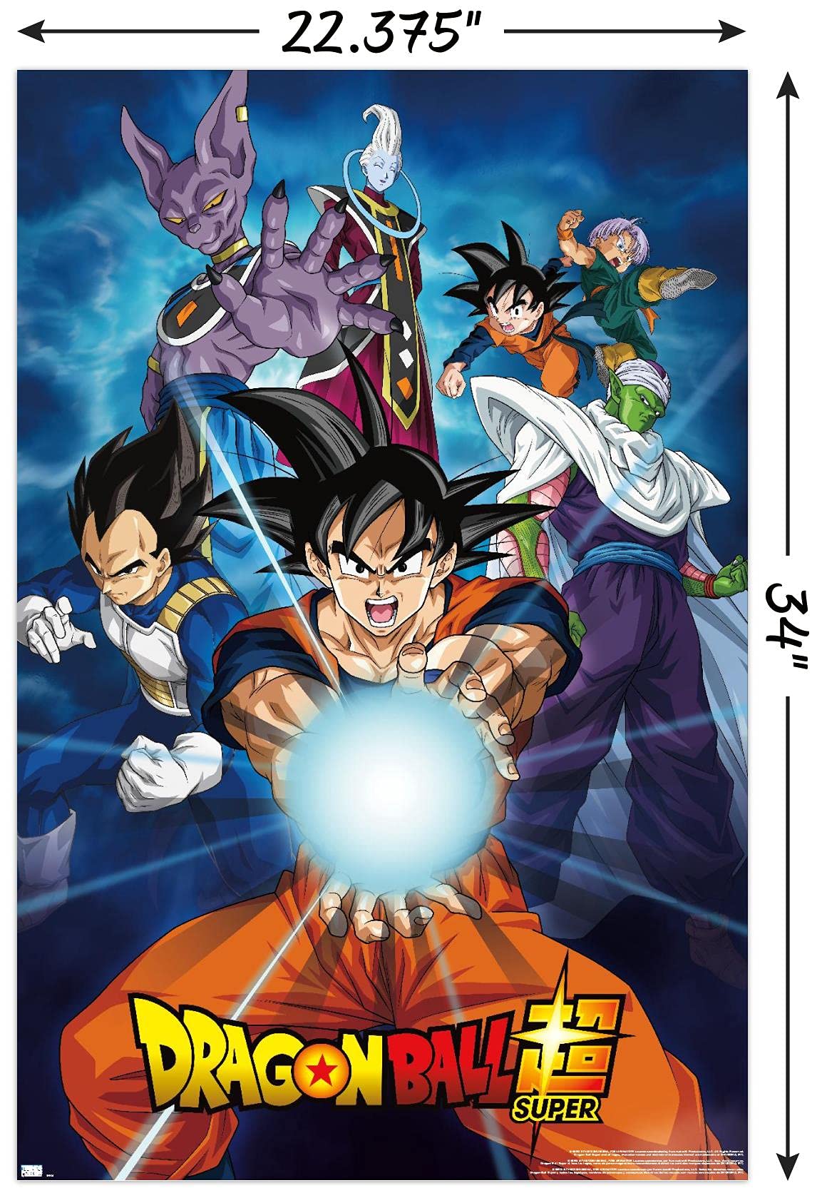 Trends International Dragon Ball Super - Groups Wall Poster, 22.375'' X 34'', Poster & Clip Bundle