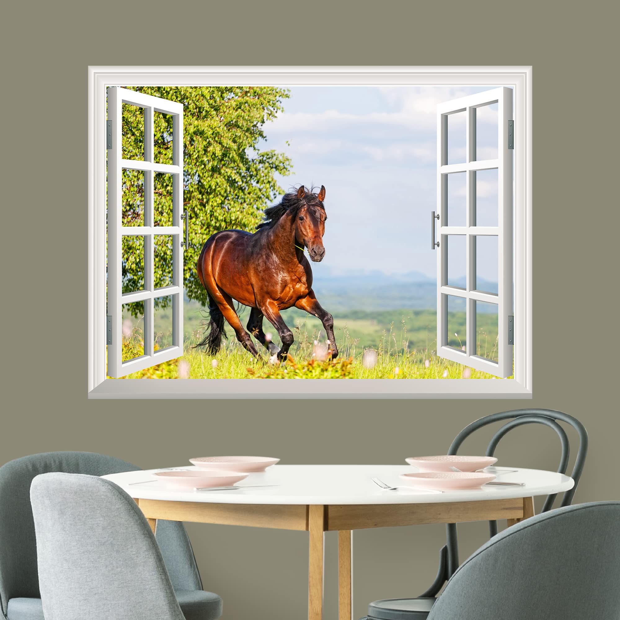 wall26 Removable Wall Sticker/Wall Mural (36''x48''  Brown Horse)