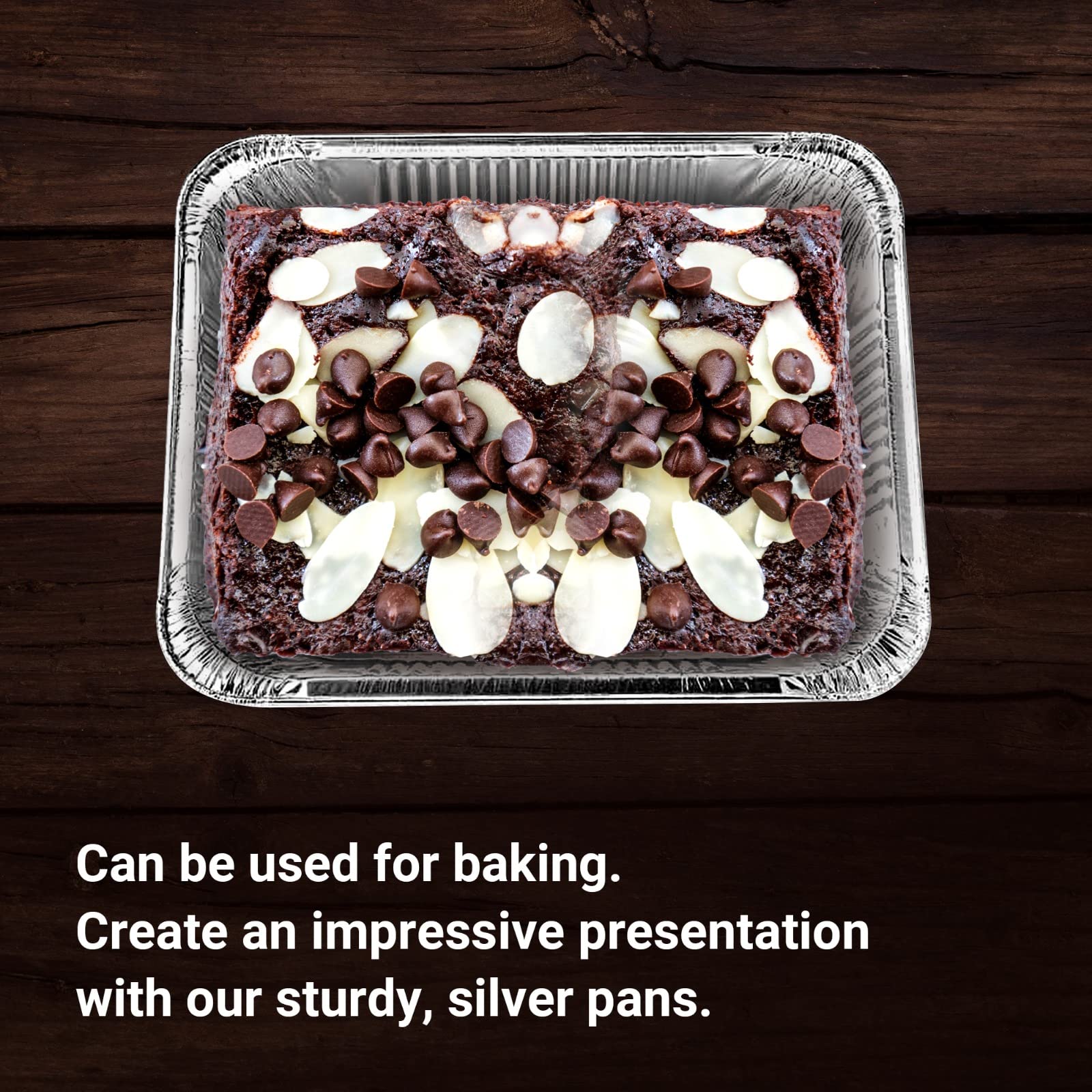 Nicole Home Collection Aluminum Pans With Lids Half Size 9X13 Extra Heavy Duty, Disposable Foil Pans For Baking (25 Sets)