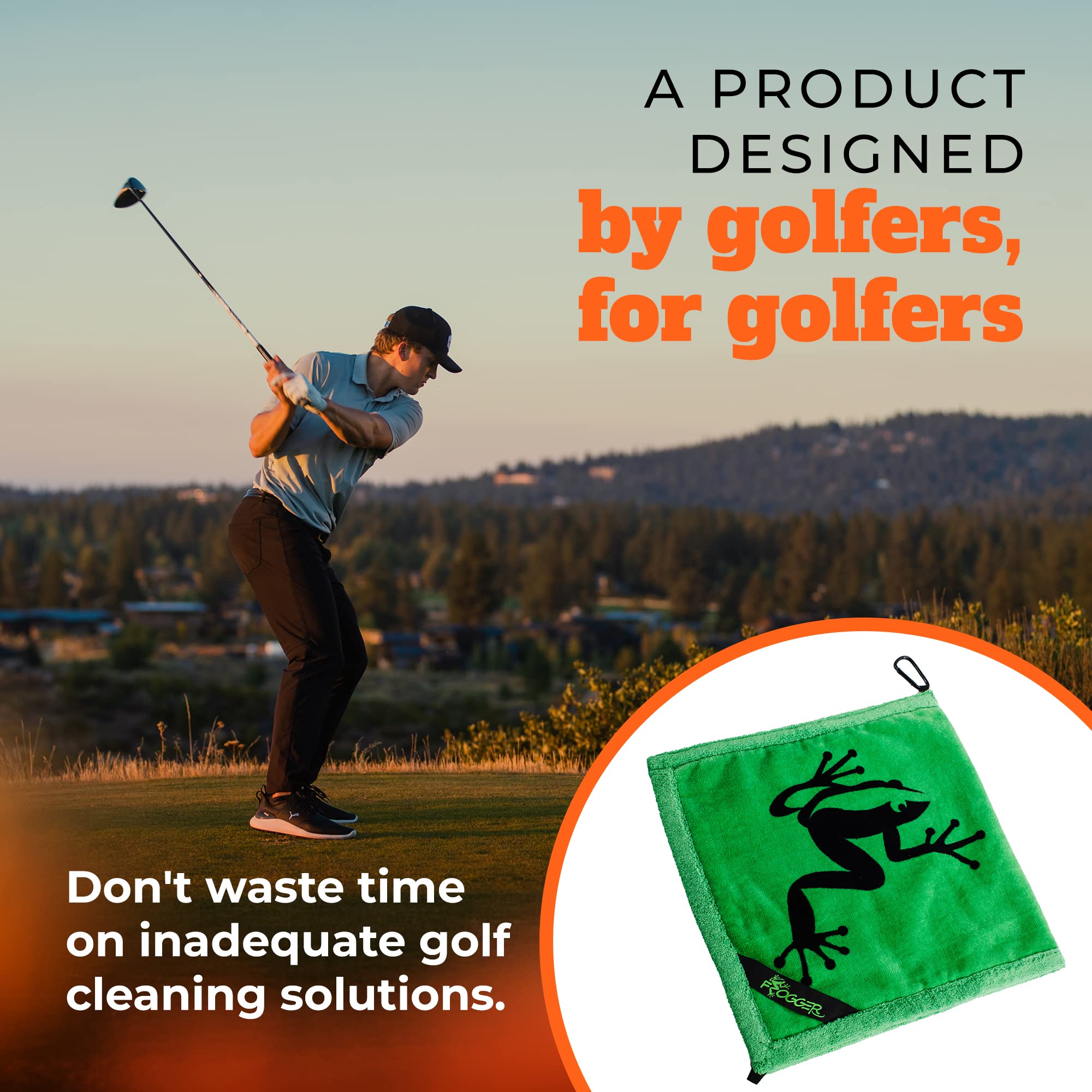 Frogger Golf Wet And Dry Amphibian Towel (Green)