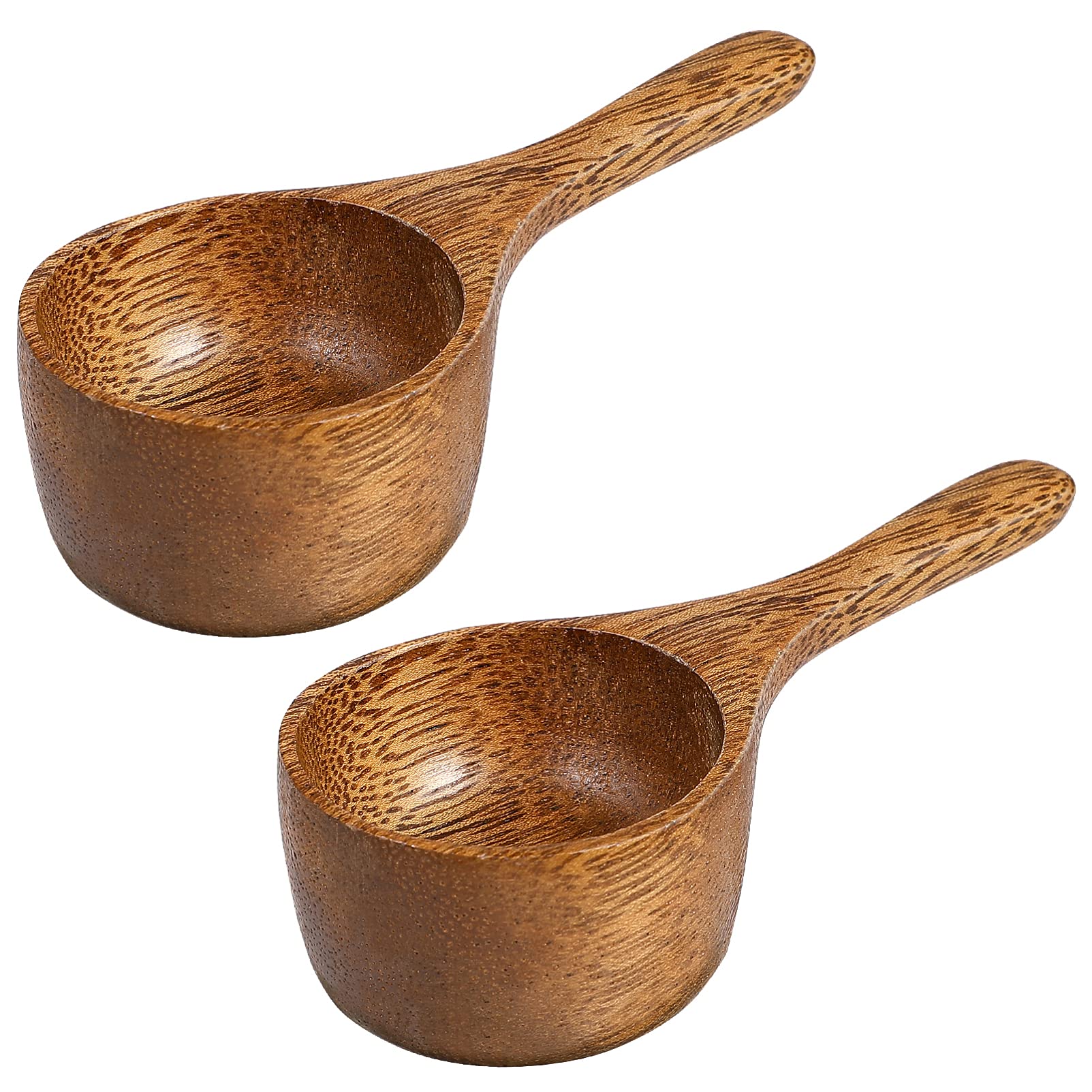 Yardwe 2Pcs Wooden Measuring Spoon, Acacia Wood Mini Coffee Scoop, Wooden Spoon Measuring Spoon For Coffee Beans Or Tea