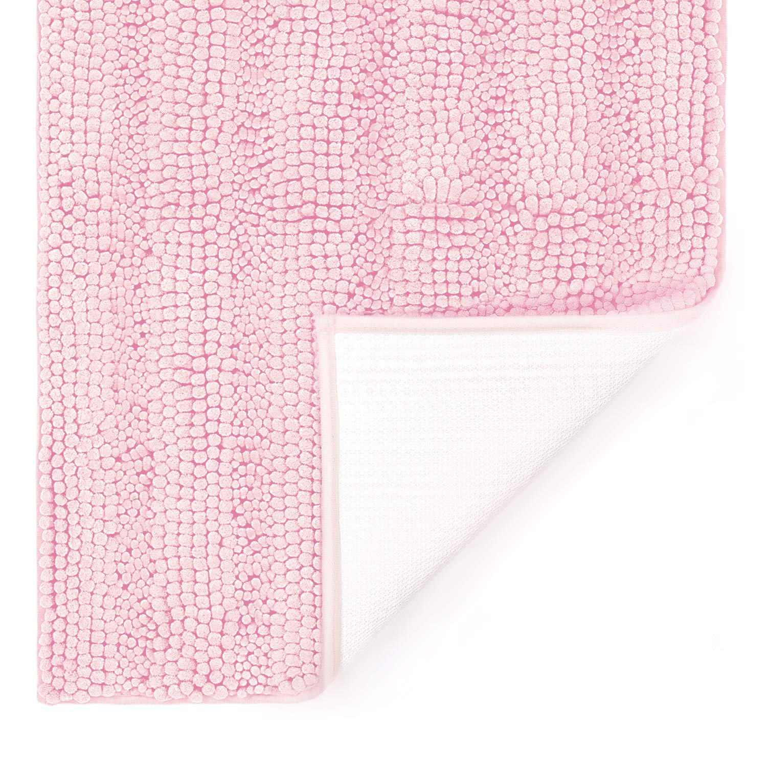 Tafts Striped Chenille Bathroom Rugs And Mats Sets, Ultra Soft Chenille Microfiber, Absorbent Non-Slip Machine Washable Bath Rug