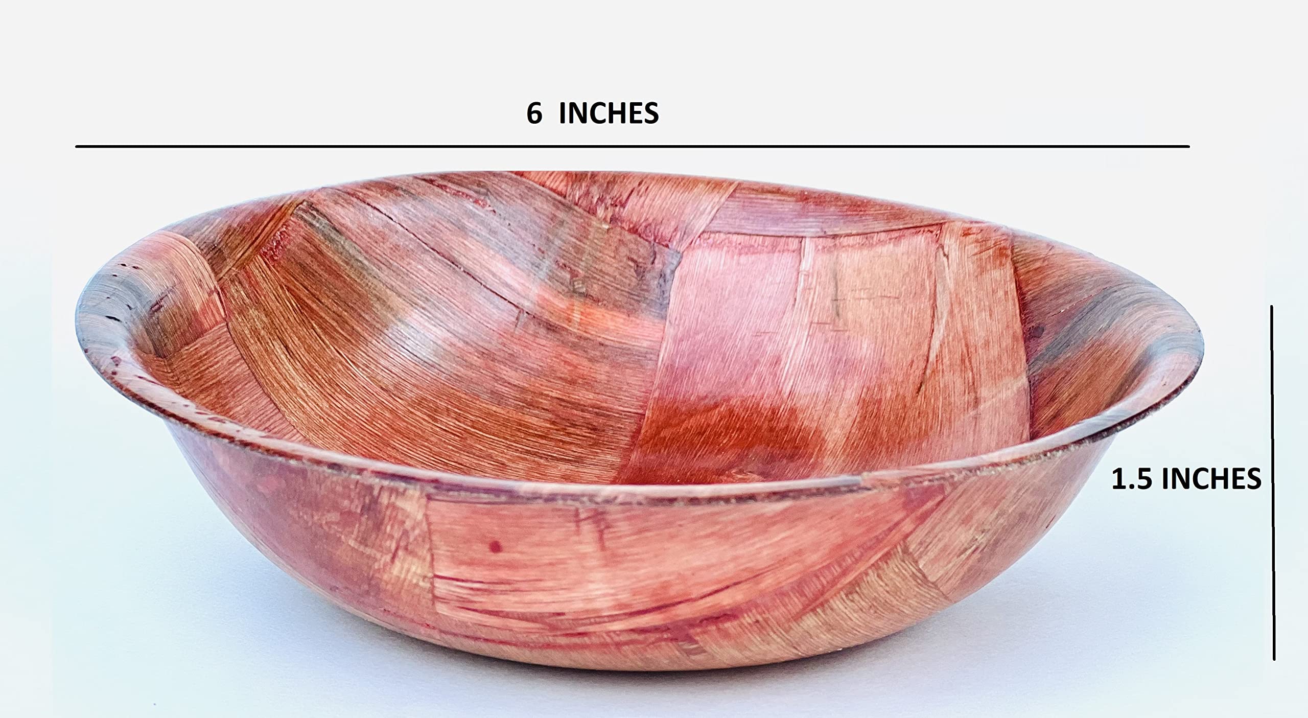 United Brands Usa Wood Wooden Salad Bowl Set 6 (6 Inches)