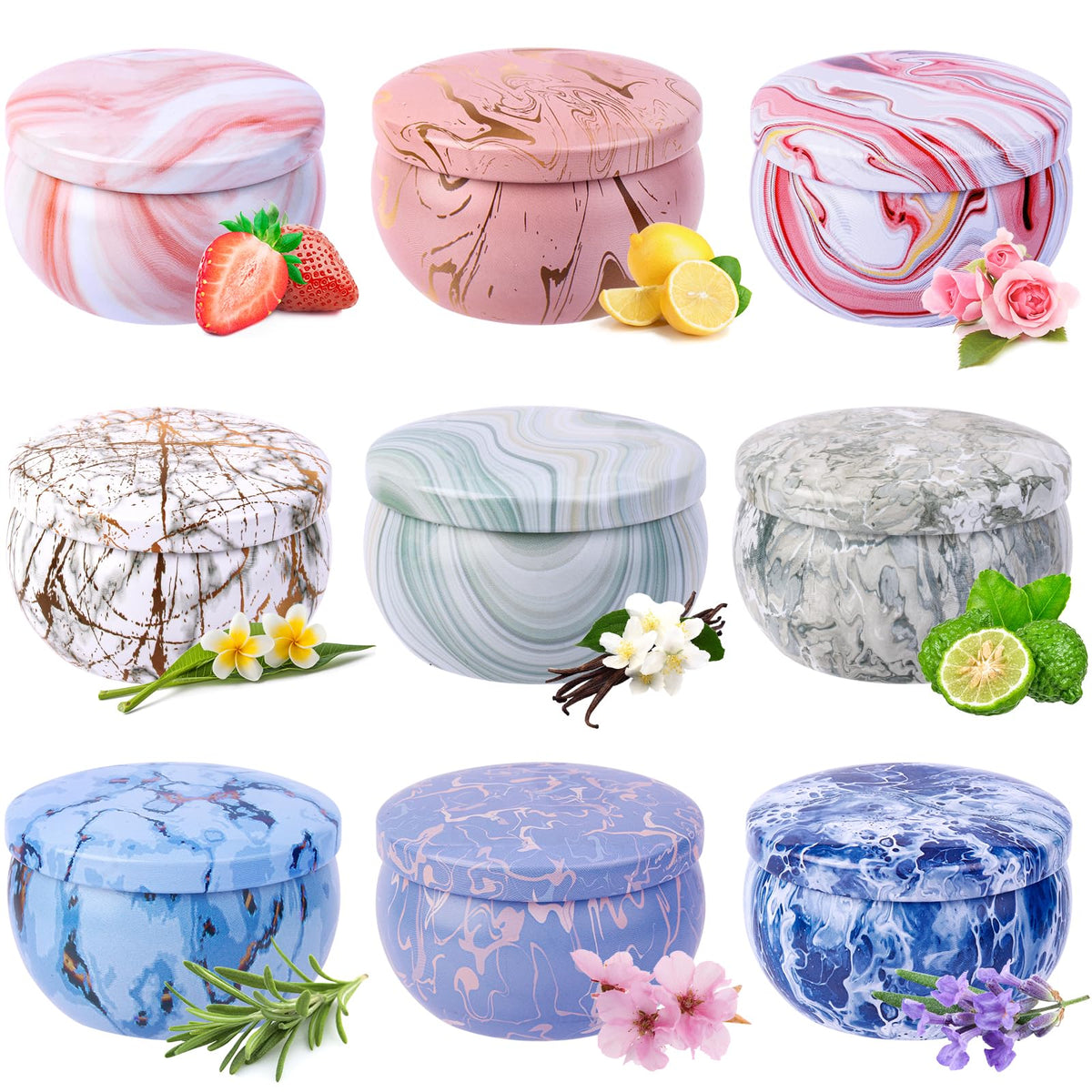 Scented Candles Gifts Set for Women, 9 Pack Aromatherapy Candles for Home Scented, Natural Soy Wax Candles Gift Set for Birthday