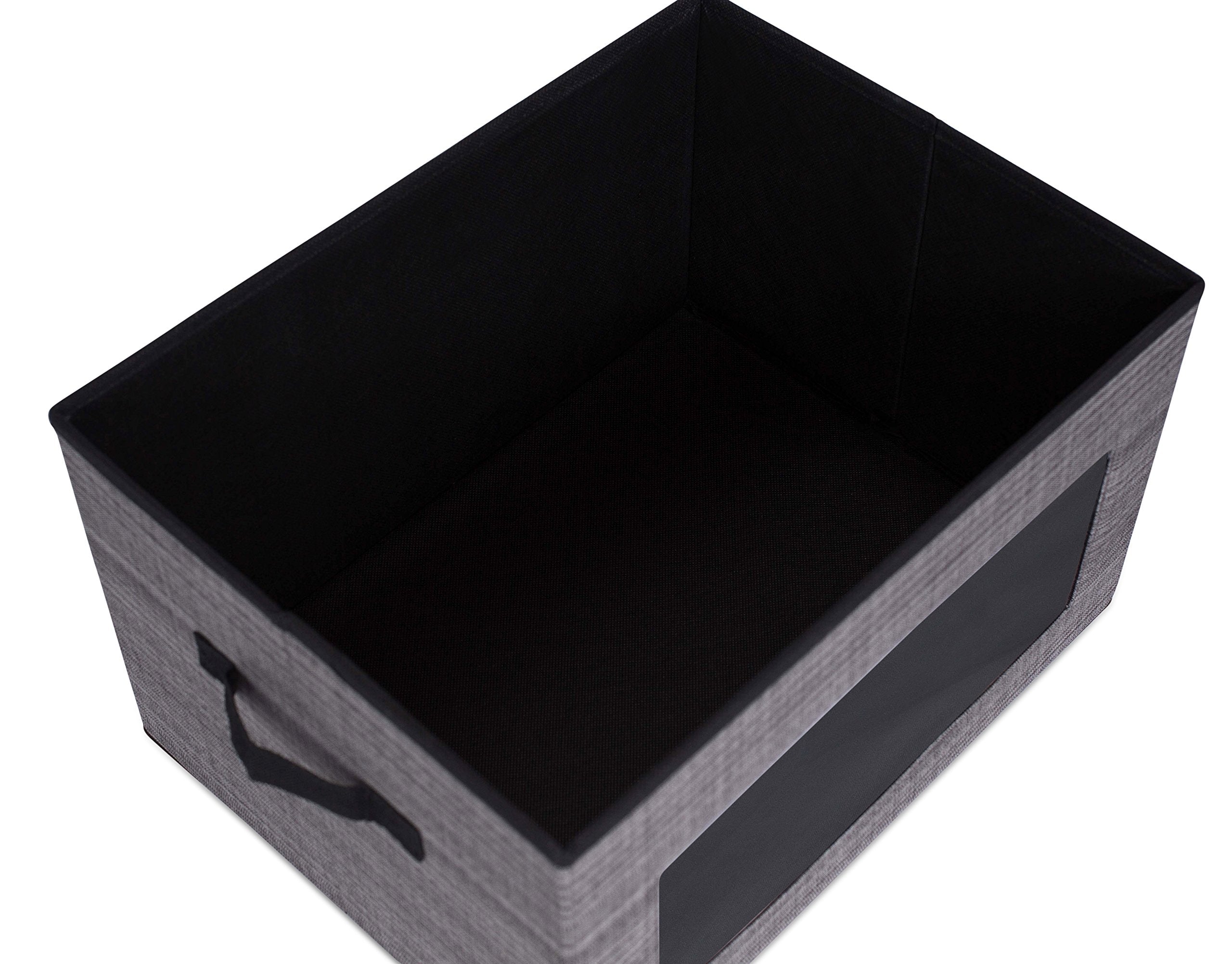 Internet'S Best Storage Box With Window - Durable Storage Bin Basket Containers With Lids And Handles - Clothes Nursery Toys Org