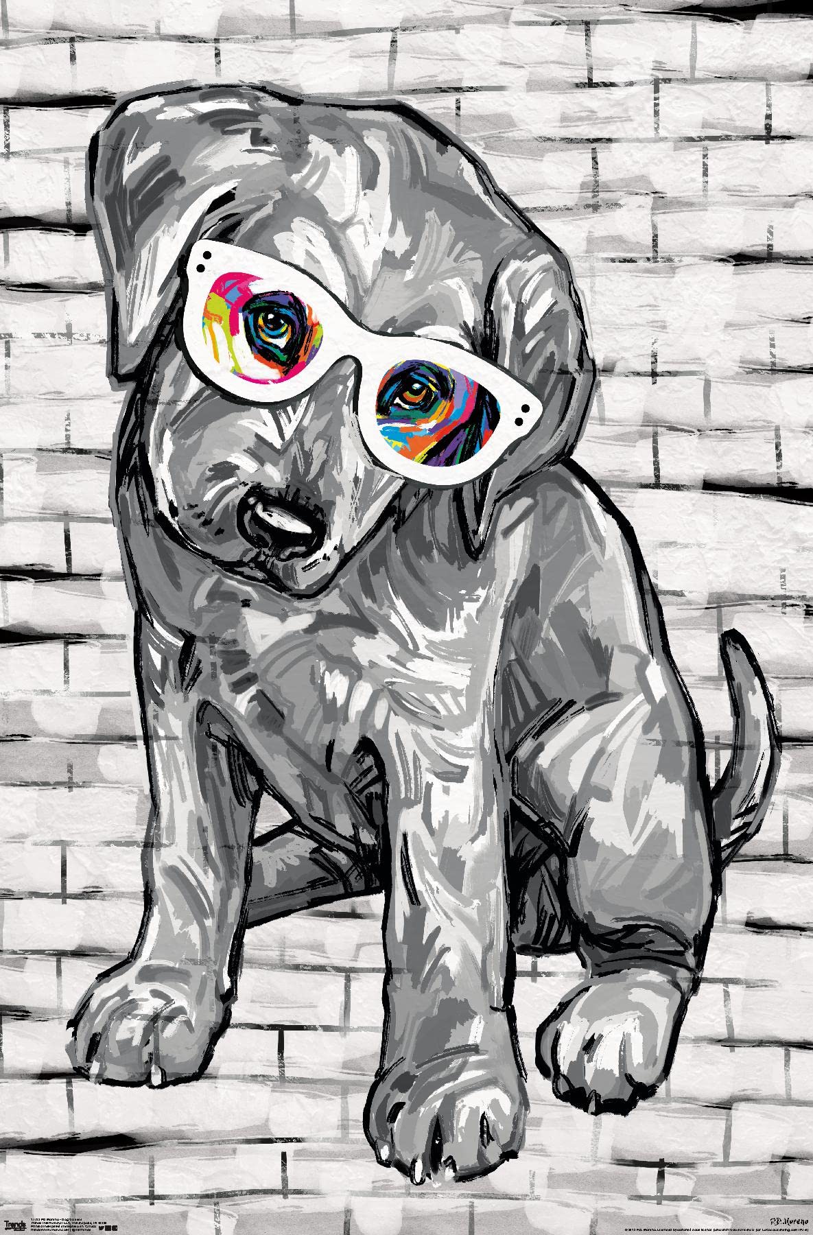 Trends International Pd Moreno - Dog Glasses Wall Poster, 22.375'' X 34'', Premium Unframed Version