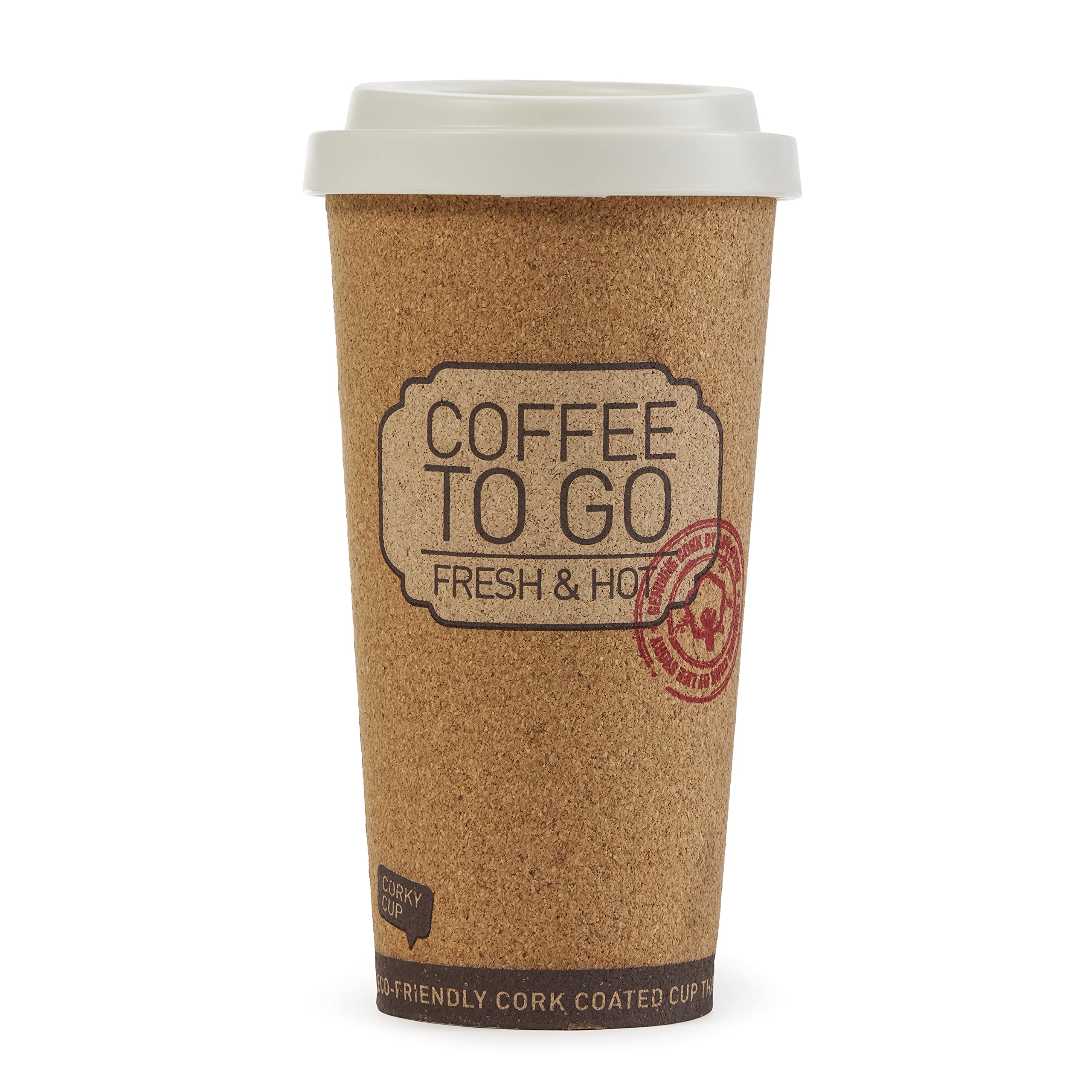 Life Story Corky Cup Reusable 16 Oz Insulated Travel Mug Coffee Thermos (2 Pack)