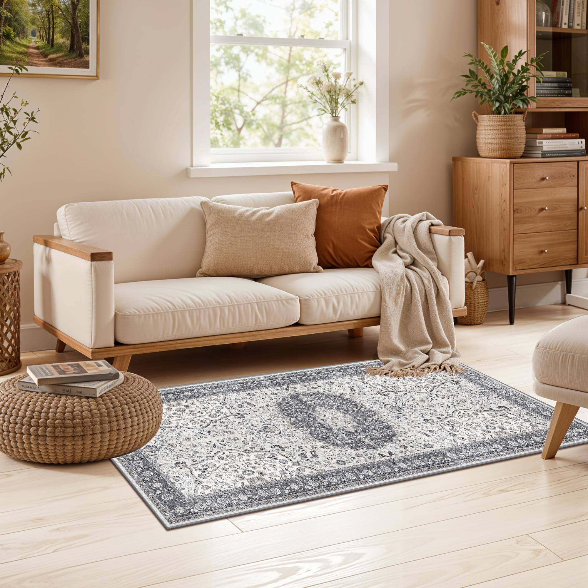 Washable 2x4 Kitchen Sink Rugs: Washable Non-Slip Hardwood Floor Mat for Stove Soft Stain Resistant Carpet Boho Home Decor for H