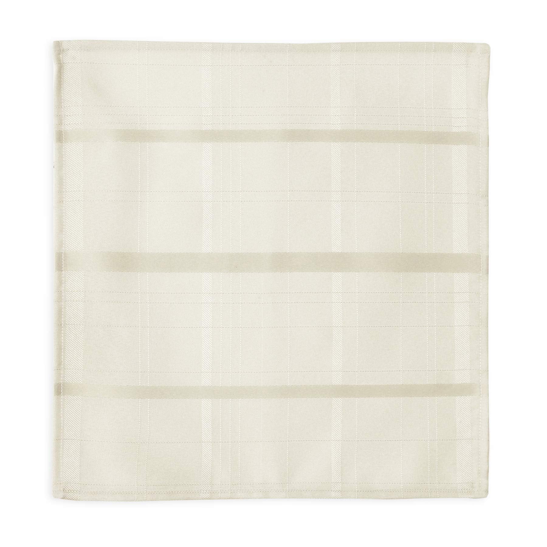 Newbridge Elegance Plaid No-Iron Soil Resistant Woven Fabric Napkins - Set Of 4 Napkins - Beige